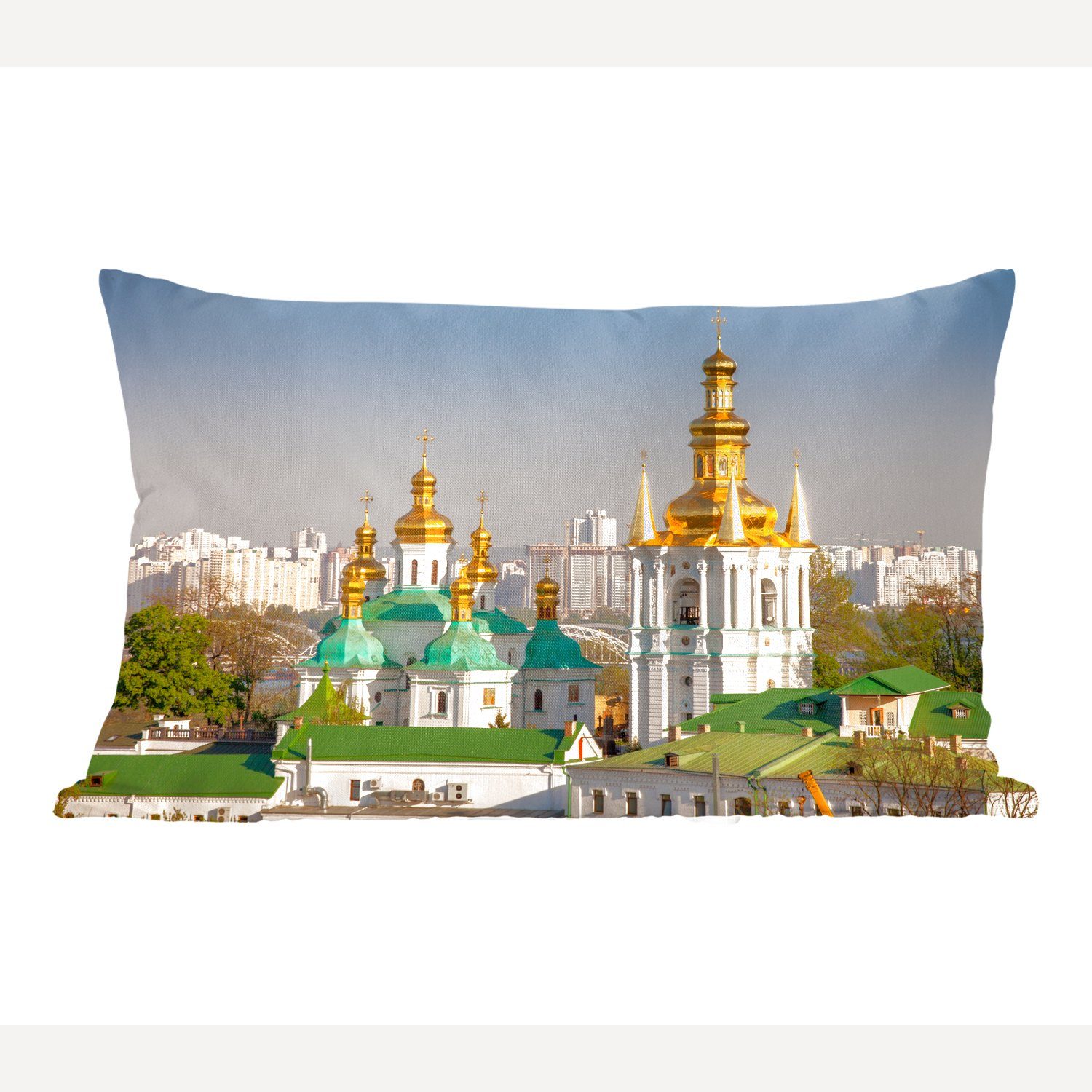 MuchoWow Dekokissen Kiew - Ukraine - Kloster, Wohzimmer Dekoration, Zierkissen, Dekokissen mit Füllung, Schlafzimmer