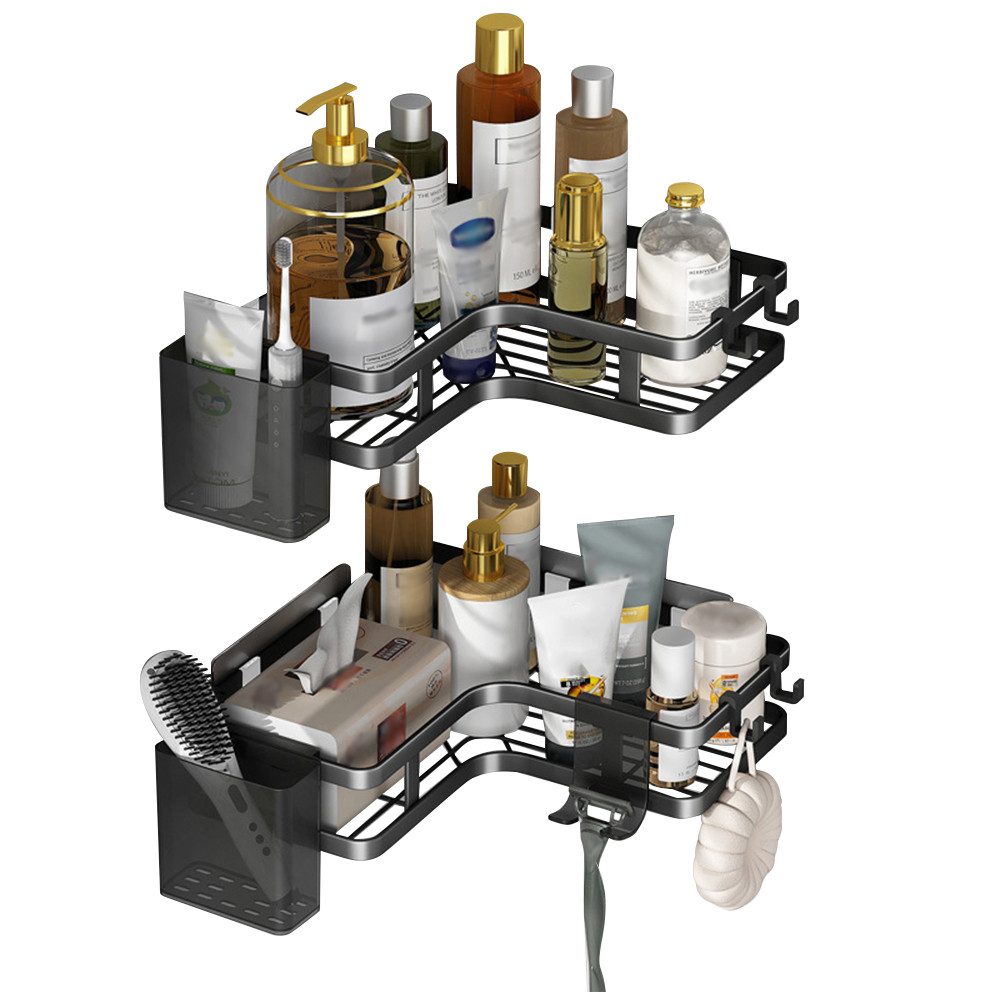 NUODWELL Duschkorb 2 Stück Duschablage Ohne Bohren, Badezimmer Organizer, E günstig online kaufen