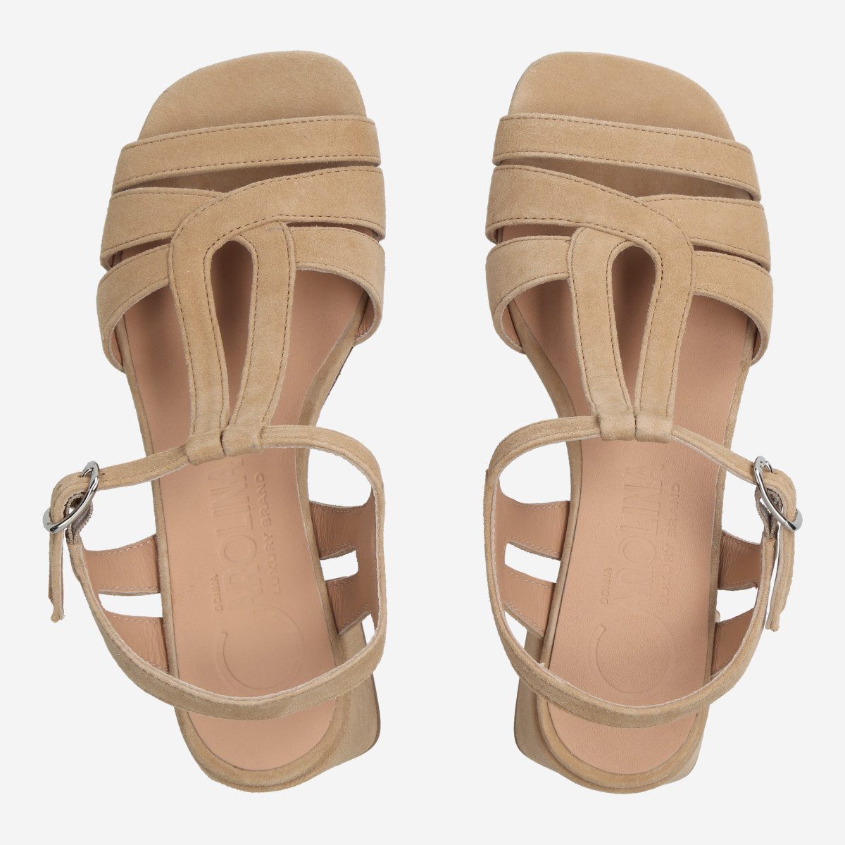 Donna Carolina Donna Carolina DEAR TRIS 51.198.058-001, Sandaletten, Beige, Damen Sandalette