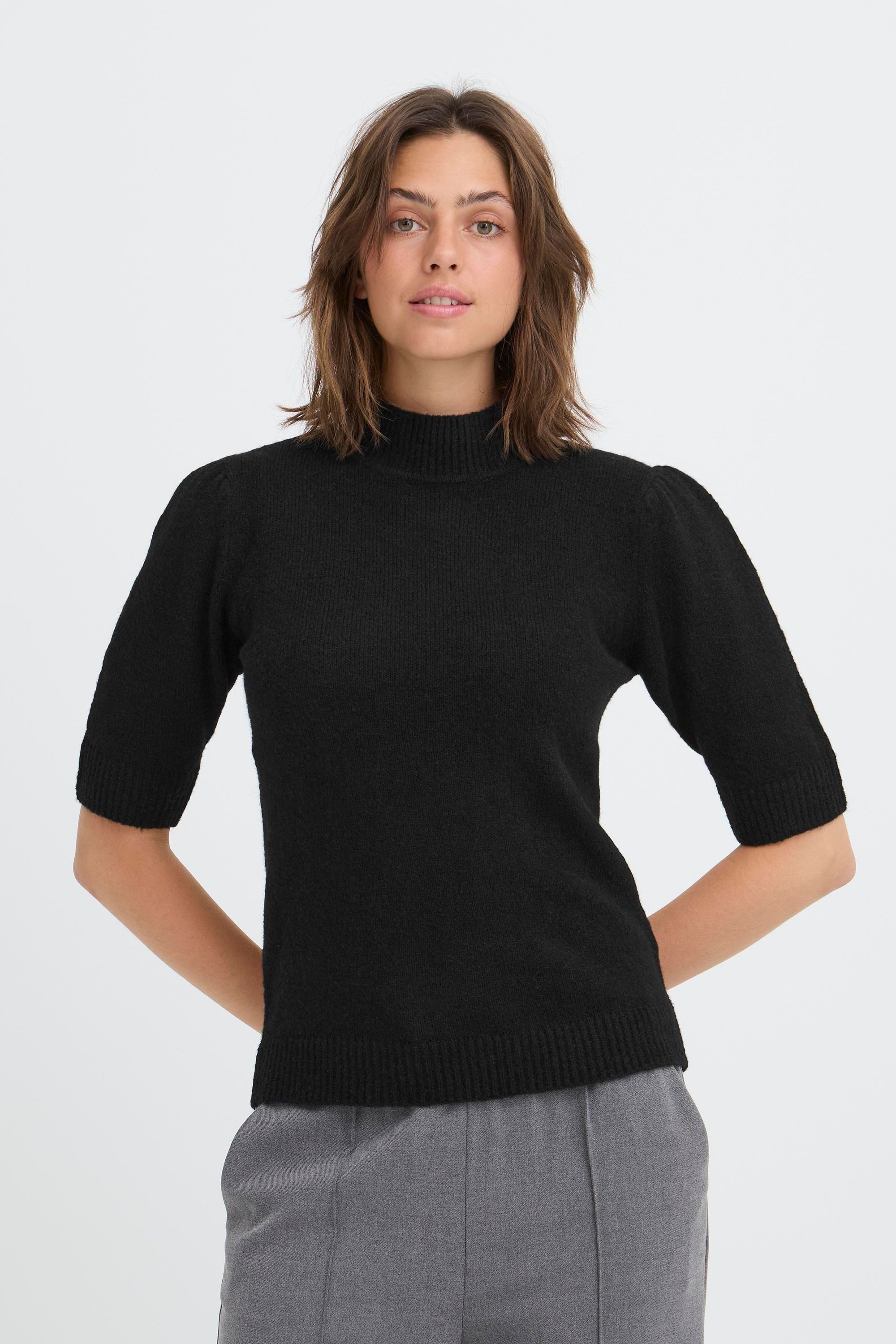 OXMO Strickpullover OXISIF Modischer Kurzarm-Pullover günstig online kaufen