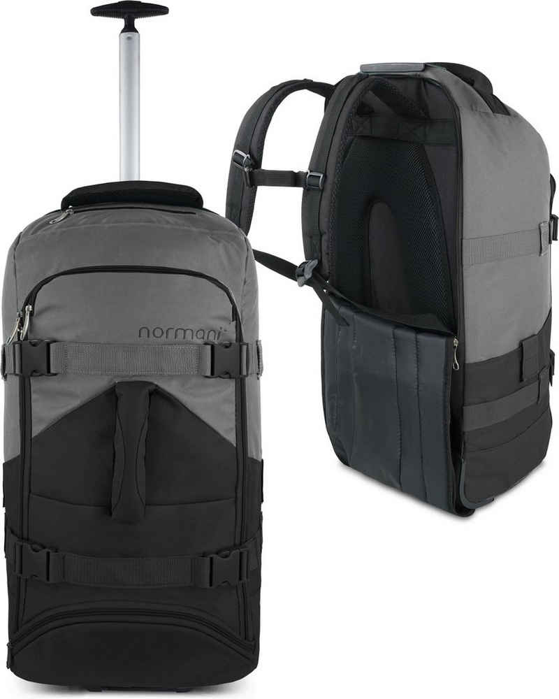 normani Reisetasche Reisetasche mit Rucksackfunktion 60 Liter Melano, Rucksack und Trolley in Einem