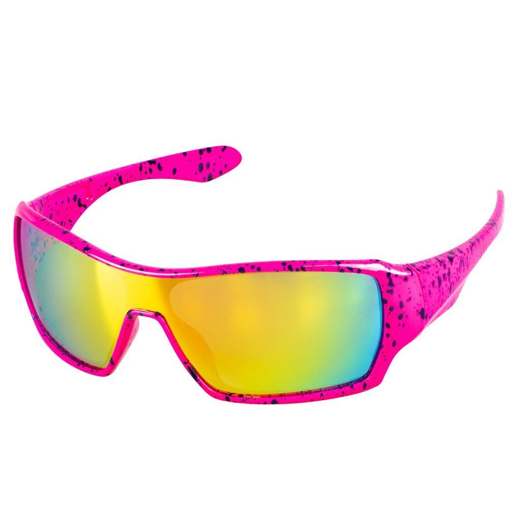 Kostüm 80er Disco Brille neon-pink - Fasching Karneval