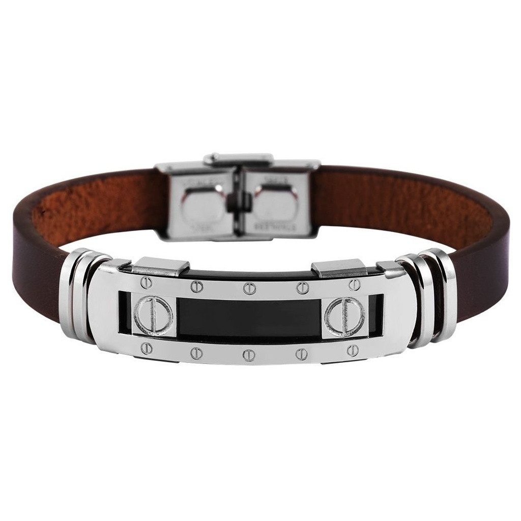 AKZENT Armband Akun Echtleder schwarz