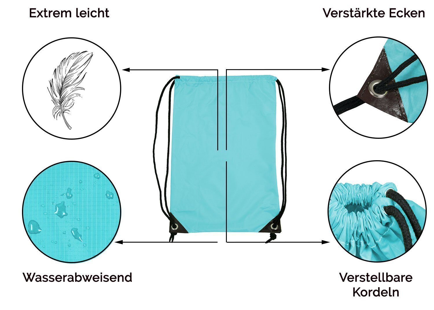 ZOLLNER Turnbeutel, 100% Polyester, 32x46 cm, robust günstig online kaufen
