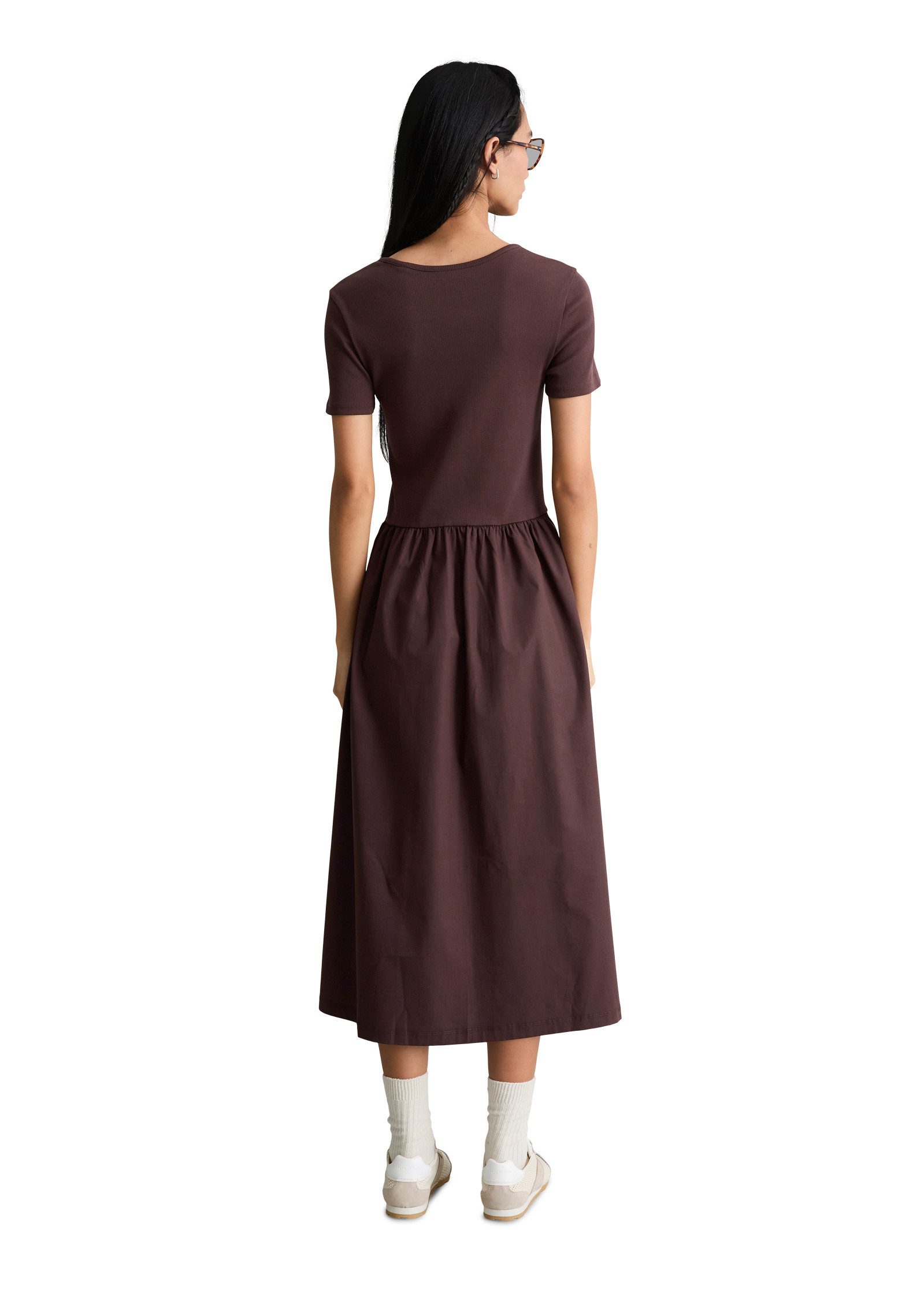 Marc O'Polo DENIM Jerseykleid mit Baumwoll-Popelinerock