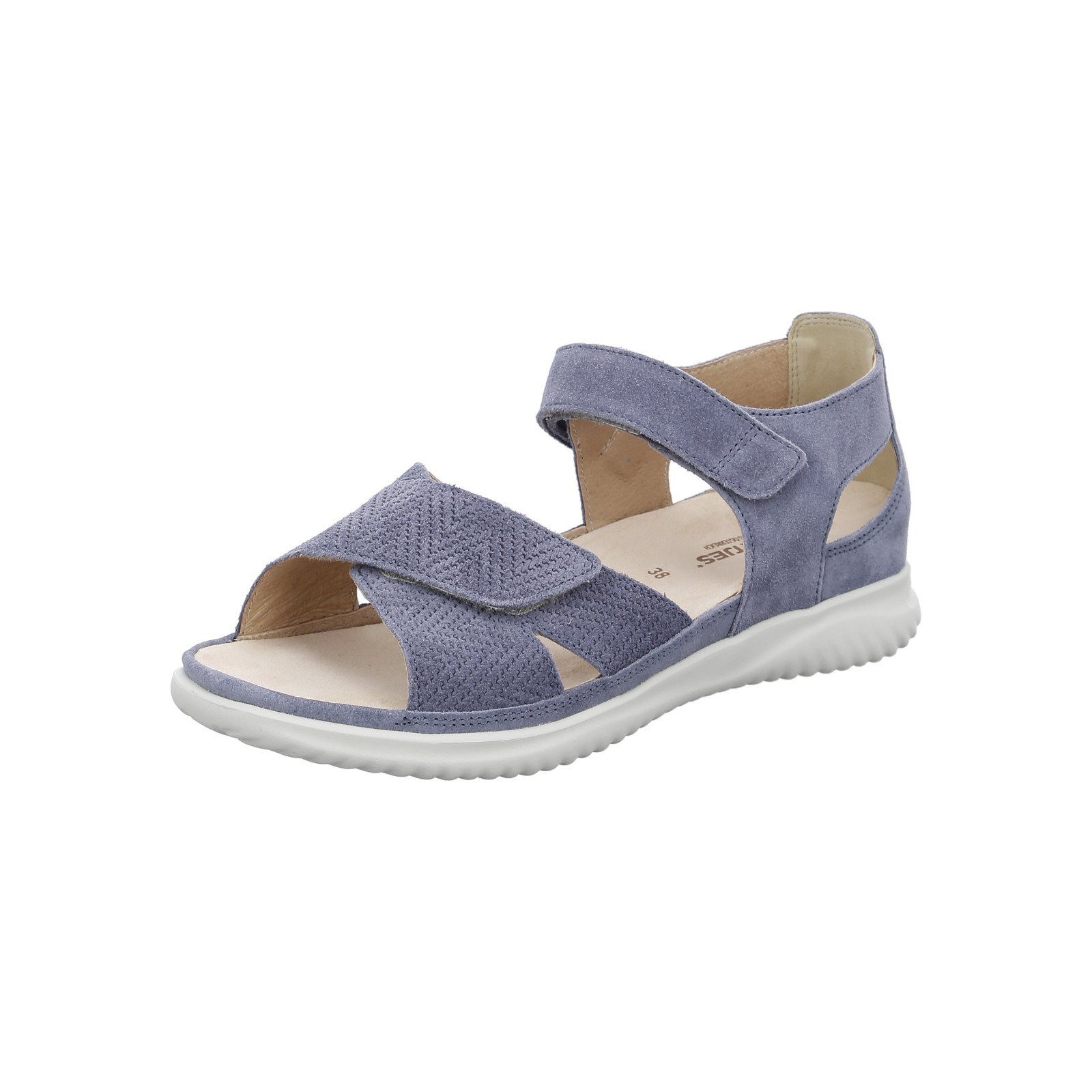 Hartjes Breeze - Damen Schuhe Sandalette Velours blau