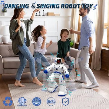 Gontence Lernroboter Ferngesteuert Roboter Spielzeug für Kinder,Intelligent Programmier (RC Roboter mit Gestensteuerung/Walk Lernen Spielzeug Geschenk)