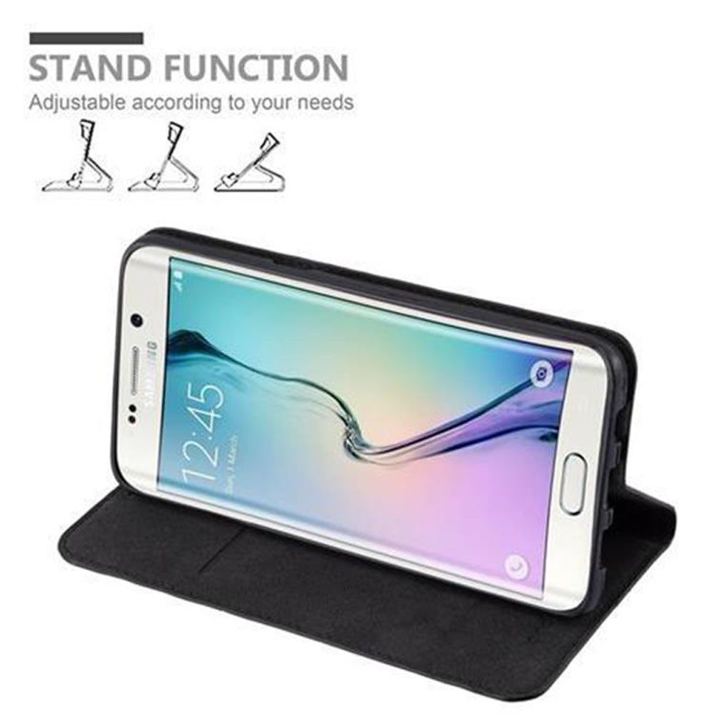 Cadorabo Handyhülle für Samsung Galaxy S6 EDGE PLUS Hülle Samsung Galaxy S6 EDGE PLUS, Hülle Schutzhülle mit Standfunktion, Magnetverschluss und Kartenfach