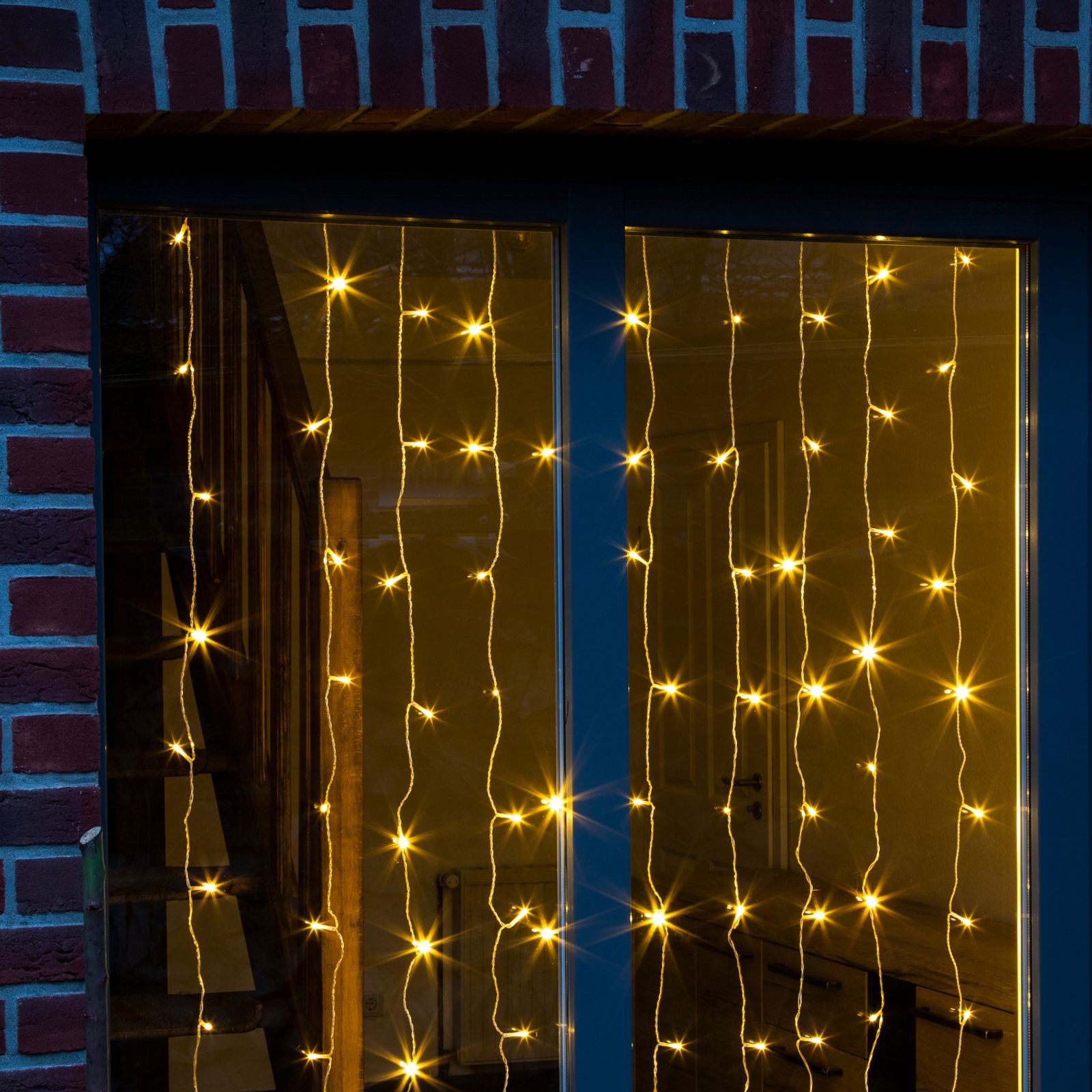 Gravidus LED-Lichtervorhang Lichtervorhang mit 120 warmweißen LEDs, 2 m Län günstig online kaufen