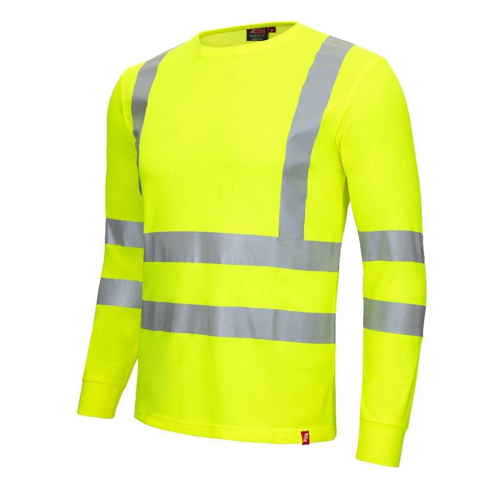 Nitras Warnschutz-Shirt Warnschutz Langarmshirt Kl. 3 "MOTION TEX VIZ" UV-Schutz