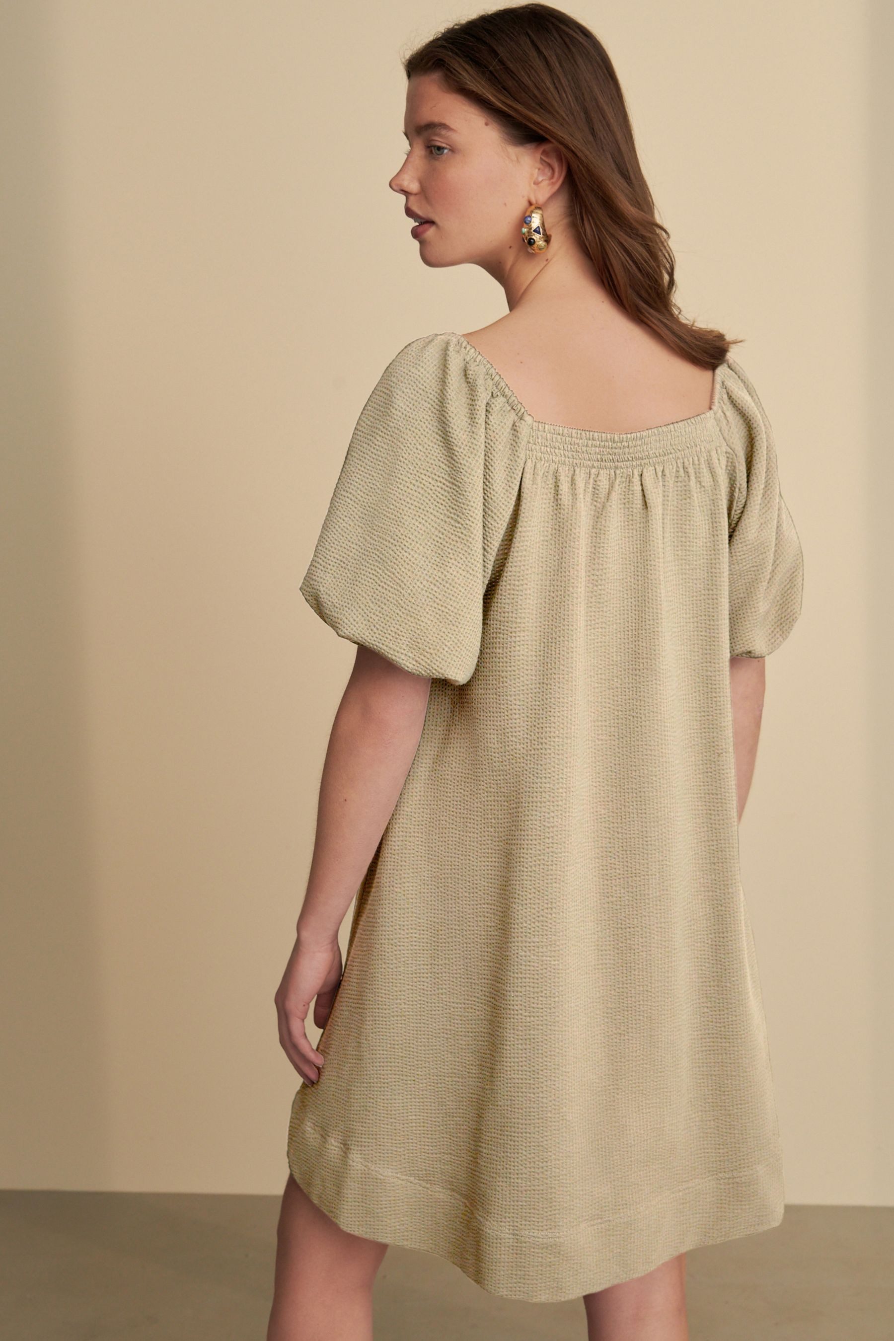 Next Smokkleid Gesmoktes Seersucker-Kleid mit Struktur (1-tlg) günstig online kaufen