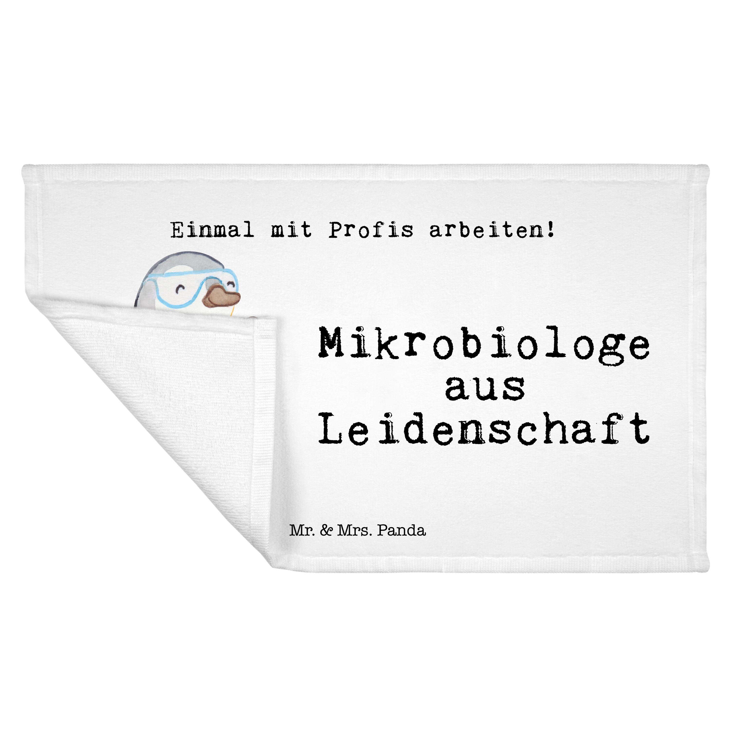 Mikrobiologe Mrs. Geschenk, (1-St) Handtuch & Mr. aus Leidenschaft Forschung, - - Weiß Kollege, Panda