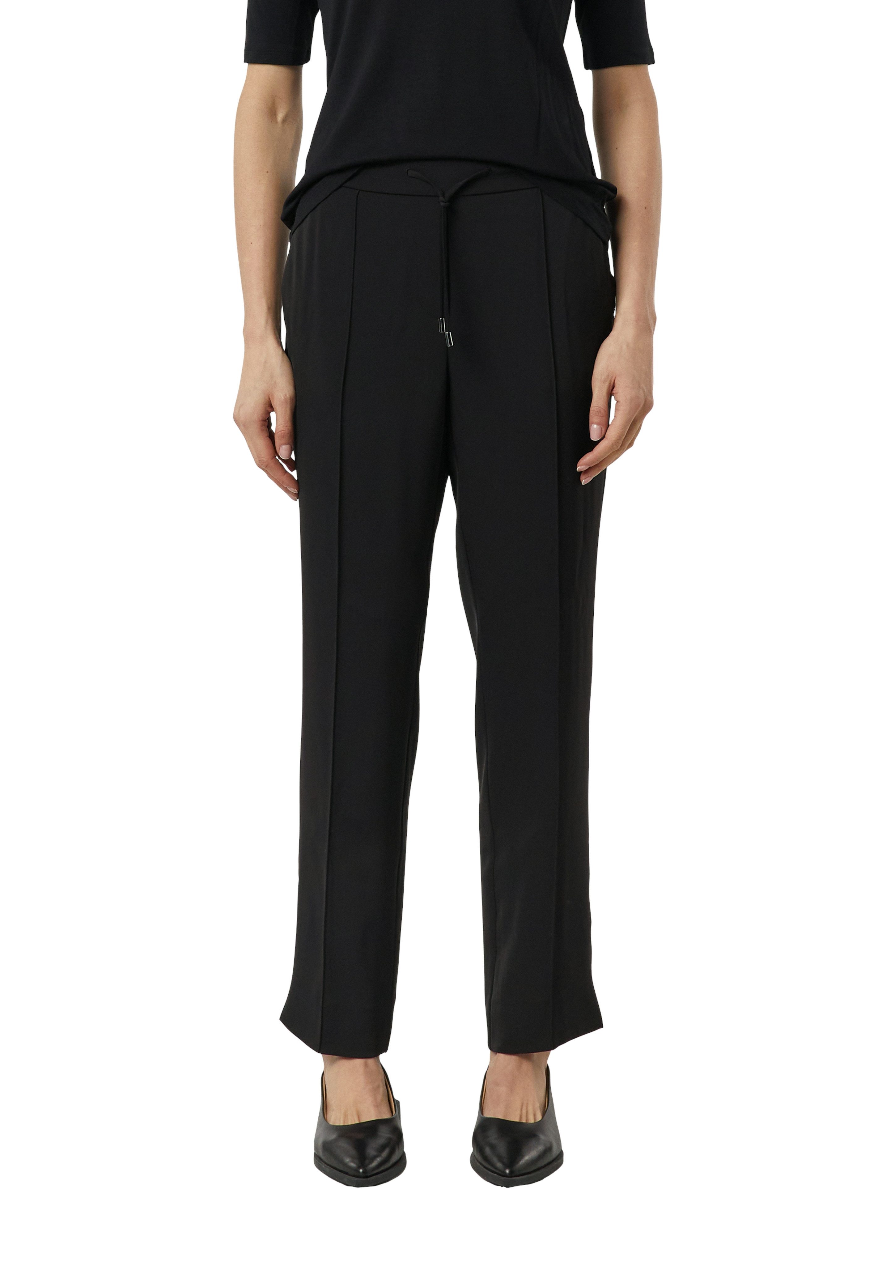 comma Stoffhose mit Gummizug und Kordelzug