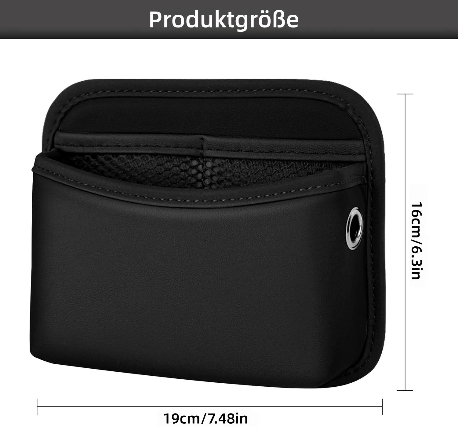 FOUORTUNATE-BEE Rücksitzorganizer Auto-Seitenorganizer mit Handyhalter & Stauraum, Universeller Auto-Organizer für Sitzlücke & Mittelkonsole