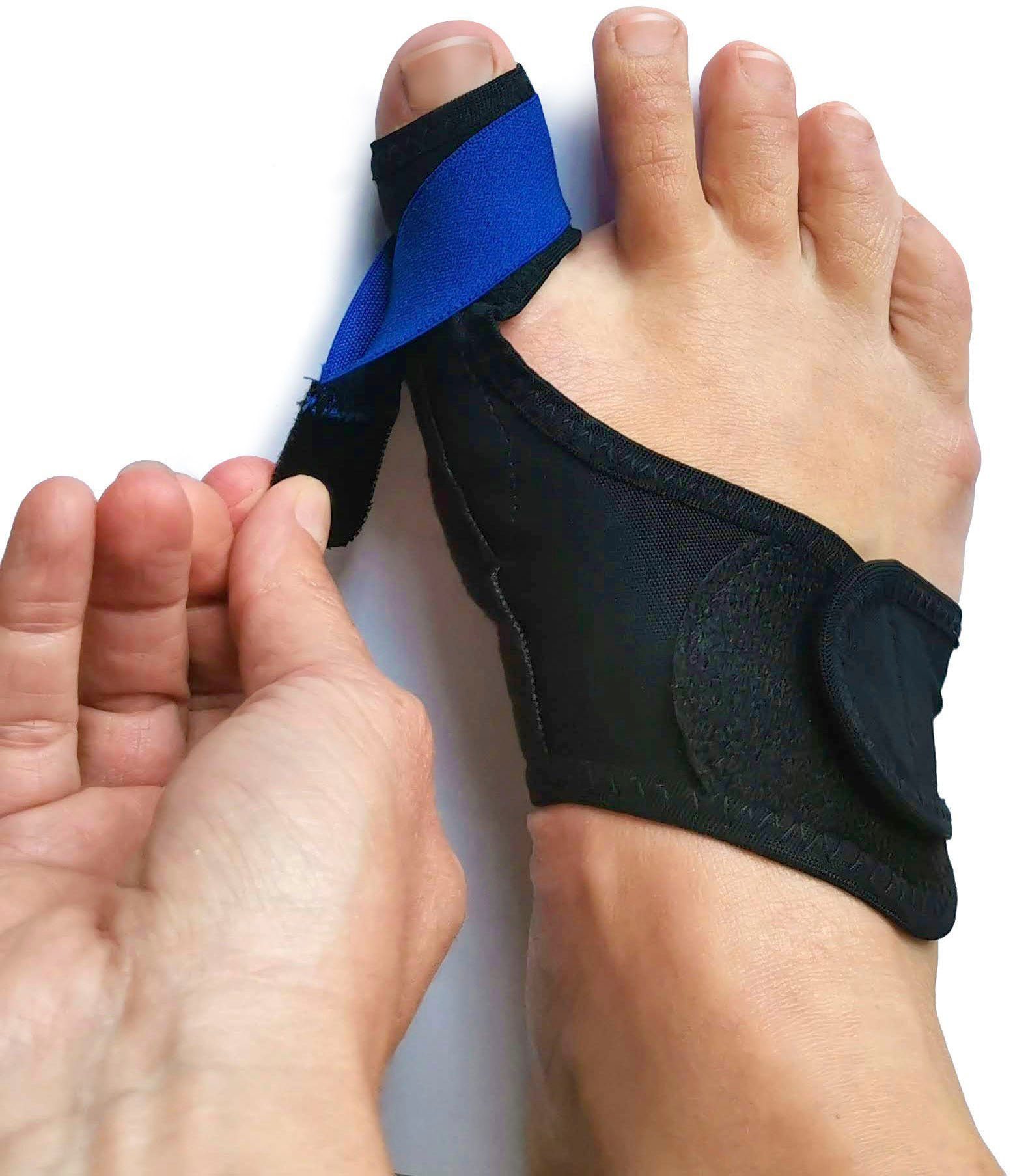 Fußgut Hallux-Bandage "Individual" mit softem Gel-Ballenpolster, Druckentlastung, angenehmer Tragekomfort, individuelle Einstellmöglichkeiten