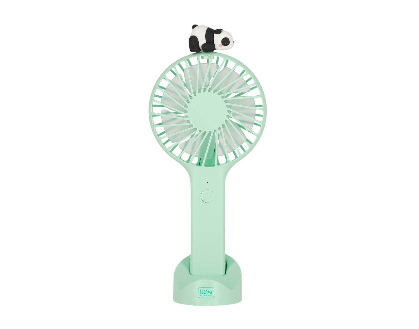 Handventilator Tragbarer Mini-Ventilator mit Standfuß - Panda