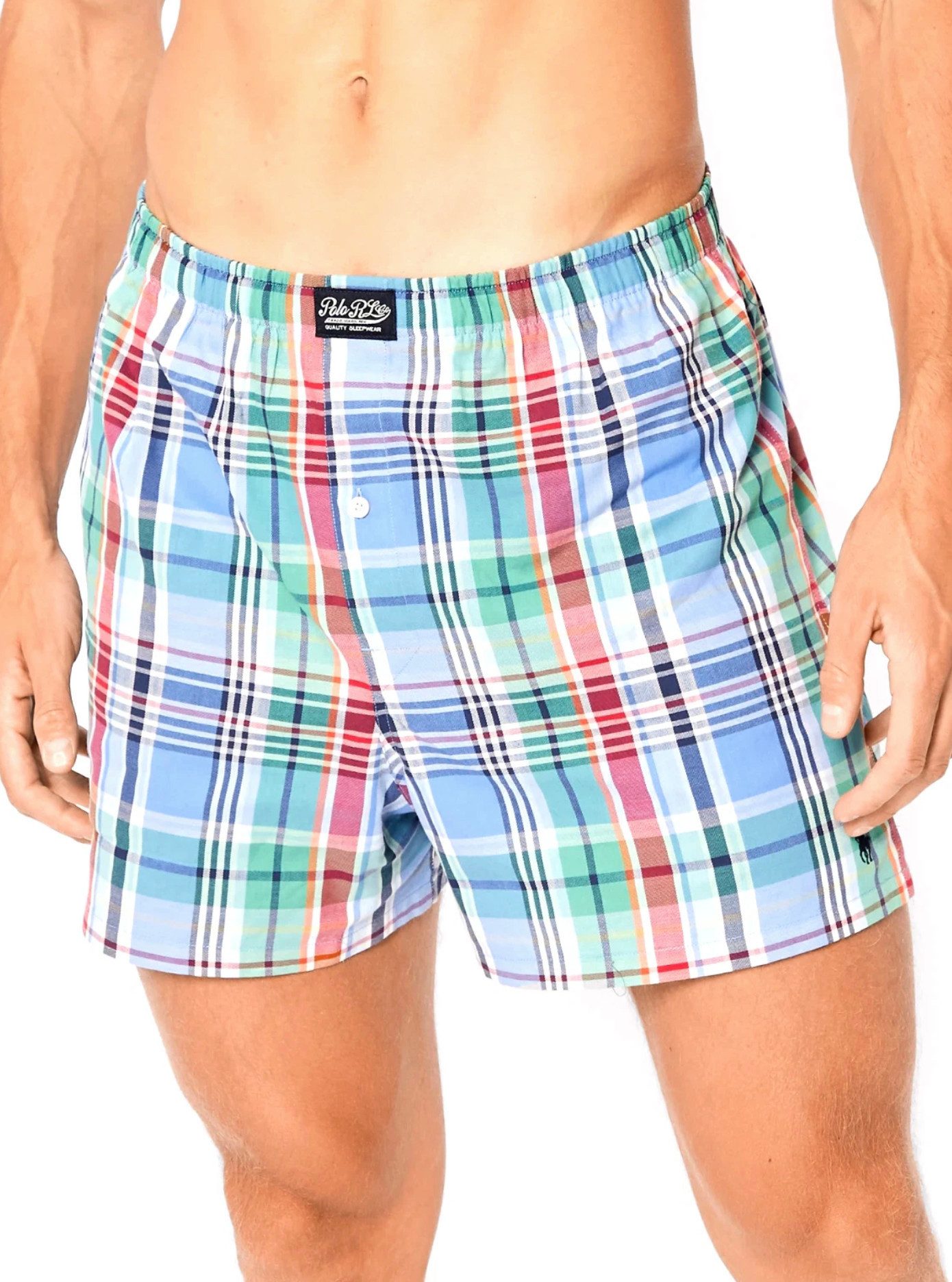 Polo Ralph Lauren Boxershorts Herren Unterwäsche Boxer Baumwolle Shorts Karomuster Elastischer Bund mit Labelpatch stilvoll, maskulin, elegant