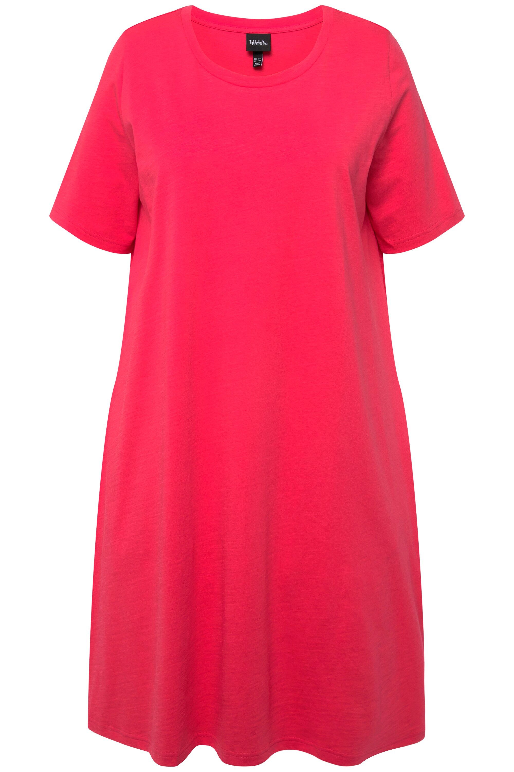 Ulla Popken Jerseykleid Jerseykleid A-Linie Rundhals günstig online kaufen
