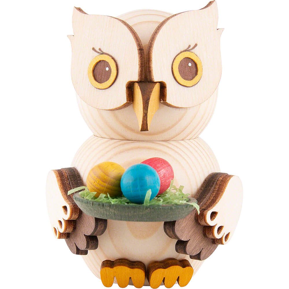 Kuhnert Dekofigur Mini-Eule mit Ostereiern (7cm) von Drechslerei Kuhnert