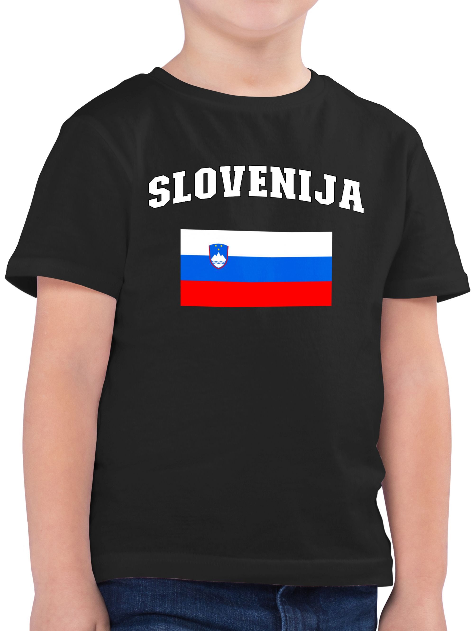 Shirtracer T-Shirt Slovenija Schriftzug mit Flagge, Slowenien, Slovenia (1-tlg) 2024 Fussball EM Fanartikel. € 16,90, (€ 16,90 pro 1 Stk).