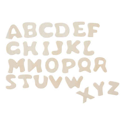 VBS Deko-Buchstaben Holz-Buchstabenmix, 26 Stück