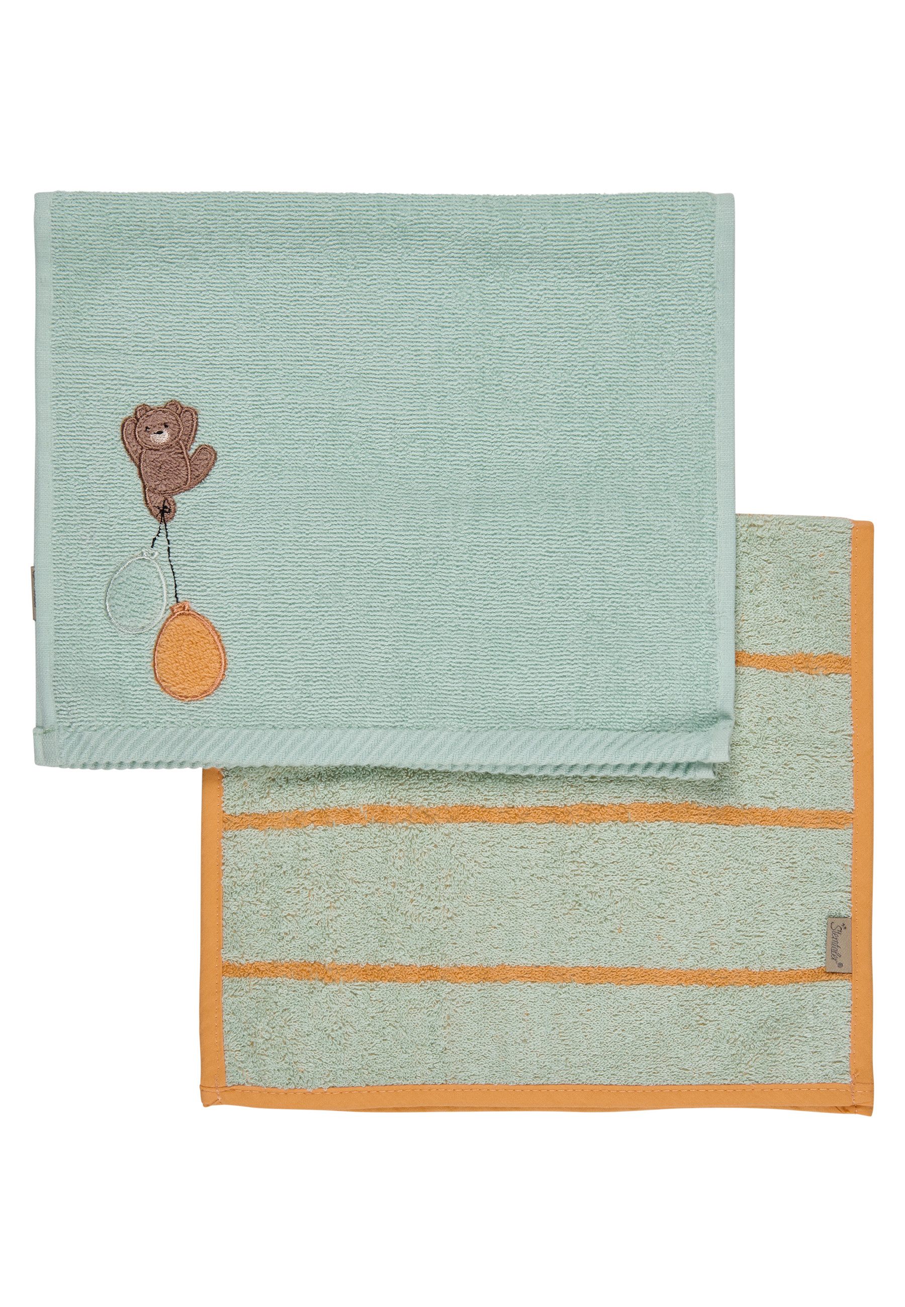 Sterntaler® Handtücher Kinderhandtuch 2er-Pack BÄR Bo, Frottee (1-St), Kinderhandtuch DP, aus Frottee, schöne Webkanten, süßer Applikationen – Bild 2 von 5