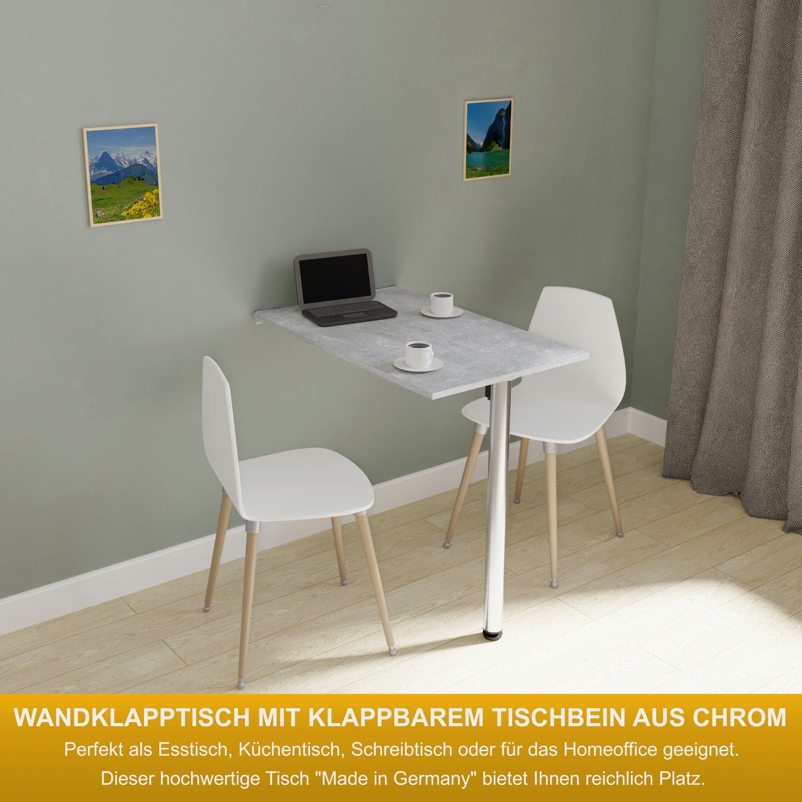 KDR Produktgestaltung Klapptisch 80x50 Wandklapptisch Esstisch günstig online kaufen
