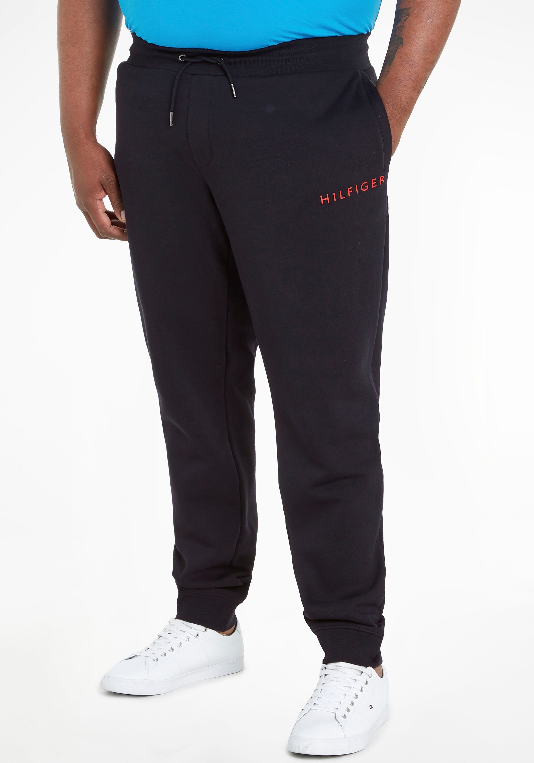 Tommy Hilfiger Big & Tall Sweathose (1-tlg) mit Tommy Hilfiger Ösen blau