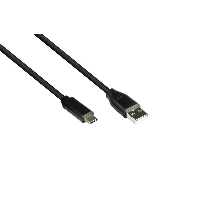 GOOD CONNECTIONS Anschlusskabel USB 2.0 USB 2.0 A Stecker an USB-C™ Stecker CU schwarz 1m USB-Kabel (1 cm)
