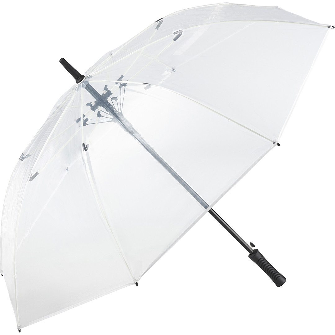FARE Stockregenschirm Pure, Transparenter Bezug, Für 2 Personen, Auf-Automatik, Windproof-PLUS, Fibertec-Doppelschienen, 120 cm, 660 g