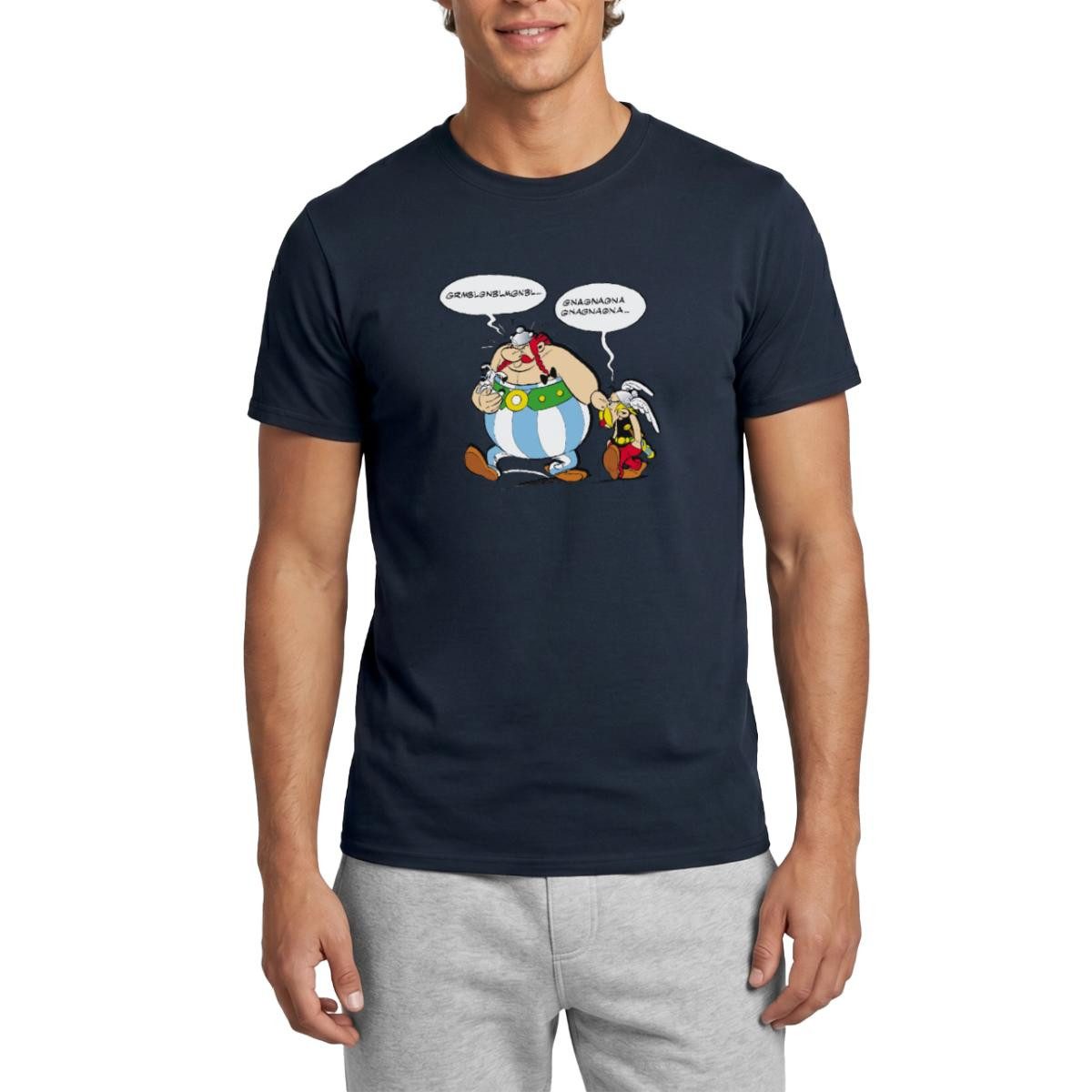 Spreadshirt T-Shirt Asterix & Obelix Schmollend Streit Beleidigt Männer T-Shirt (1-tlg)