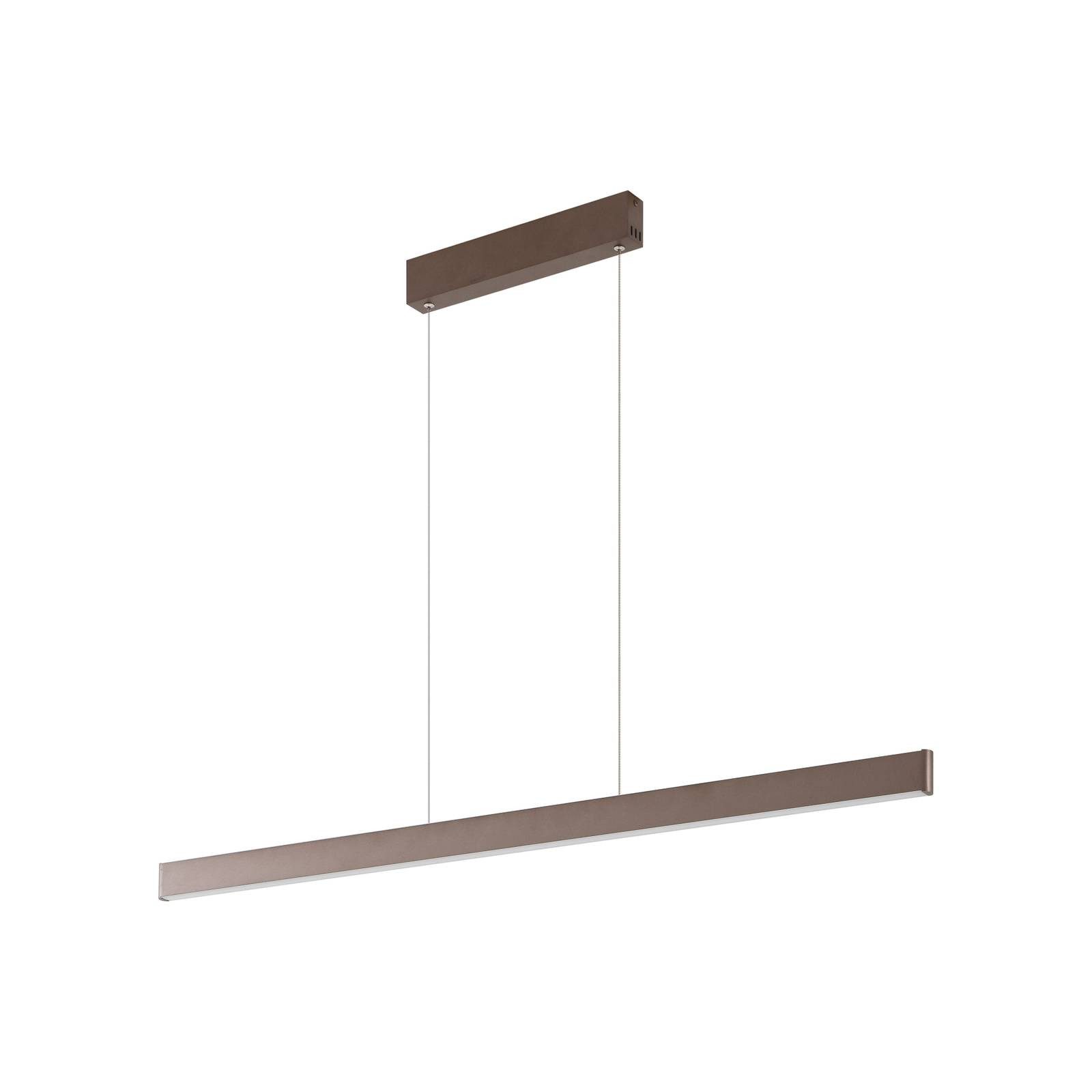 Lucande Hängeleuchte Mylosh, LED, Metall, Braun Farbwechsel warmweiß / tageslicht IP20 mit Fernbedienung, LED 34,5 W gesamt, Farbwechsel warmweiß / tageslicht