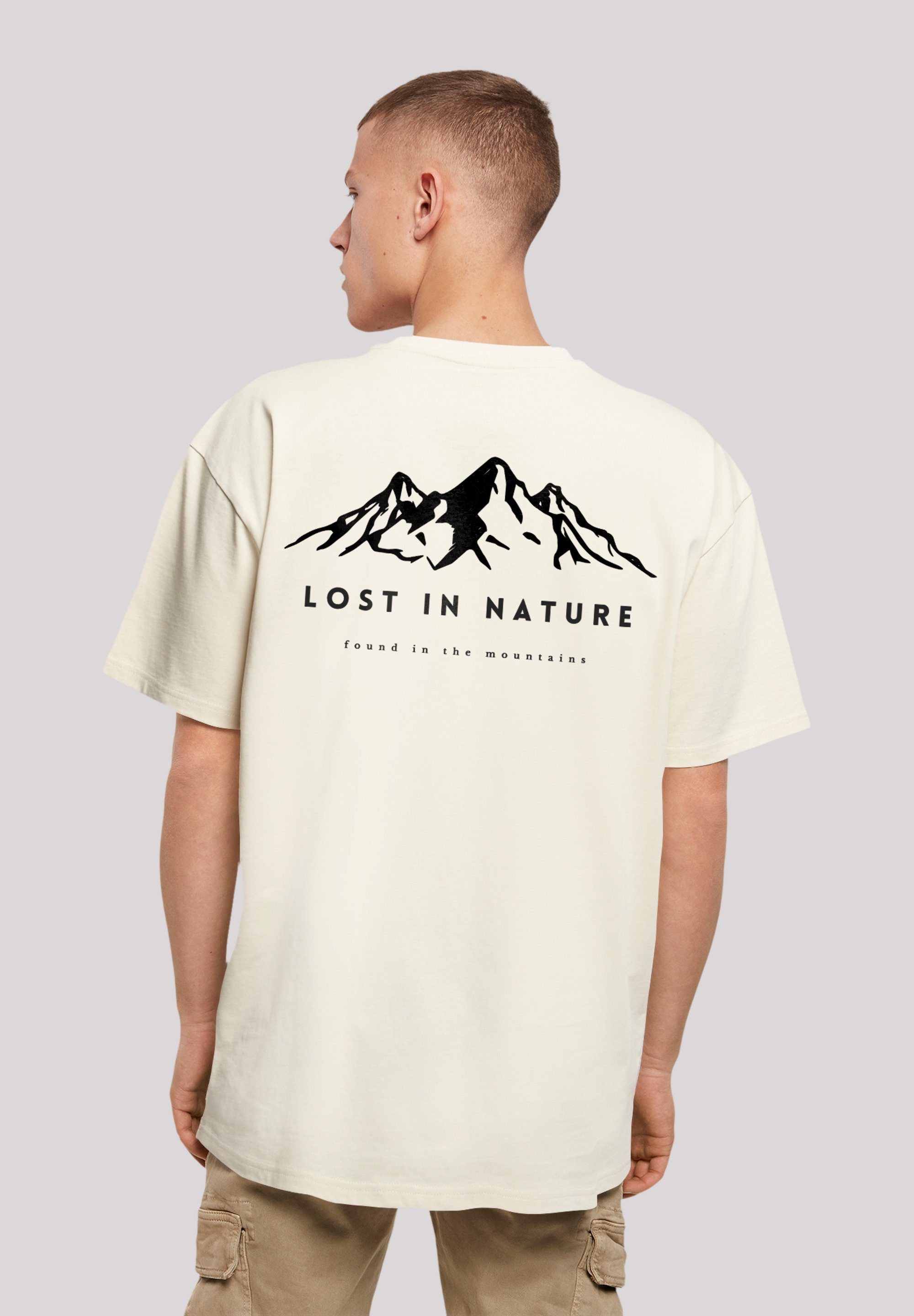 F4NT4STIC T-Shirt Lost in nature Print sand