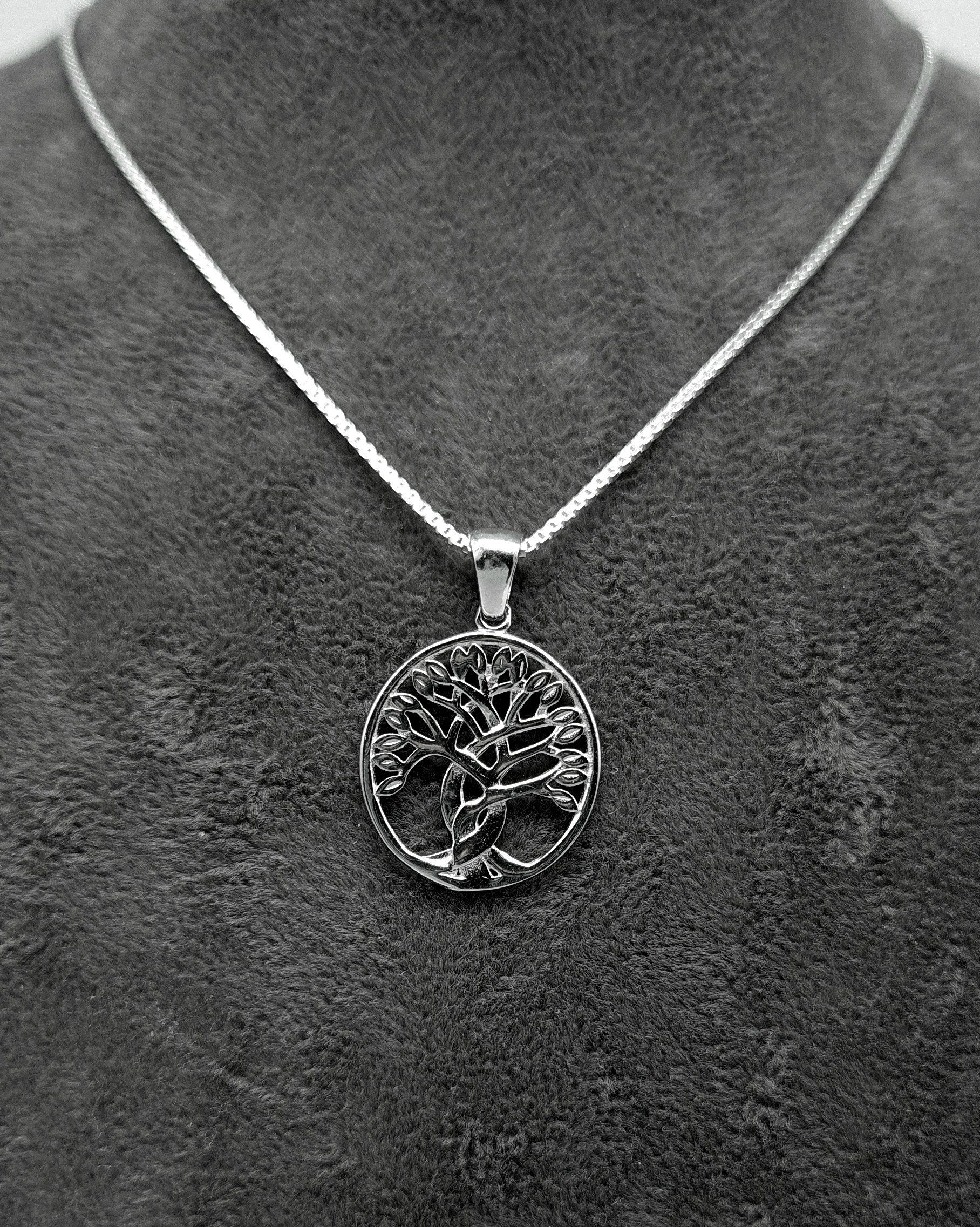 NAHLE Kette mit Anhänger Silberkette Lebensbaum Baum des Lebens Damen Kette günstig online kaufen