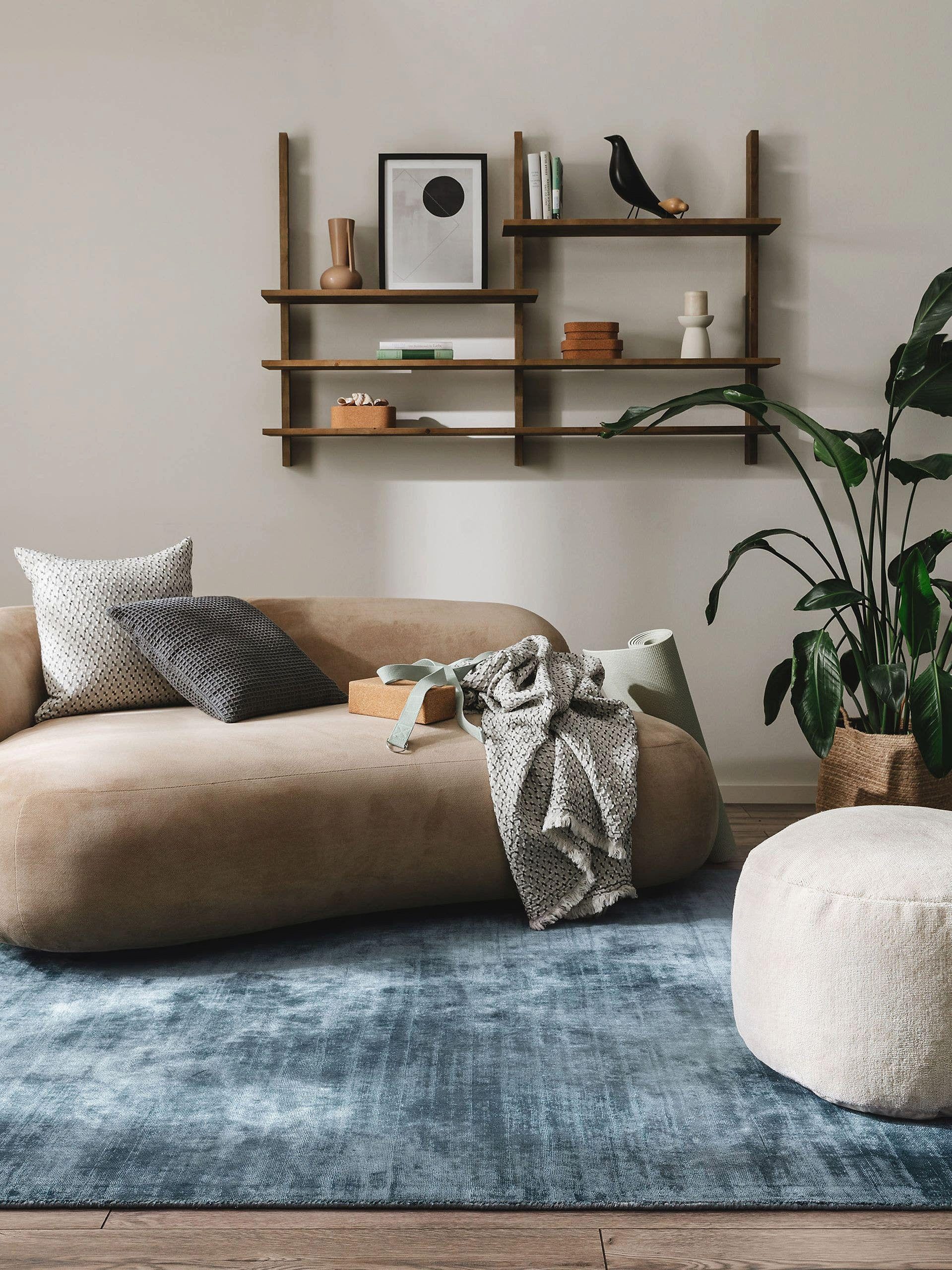 benuta Teppich Nova, rechteckig, Höhe: 6 mm, Viskoseteppich,Teppich Wohnzimmer, Schlafzimmer, Esszimmer, Flur, Cozy