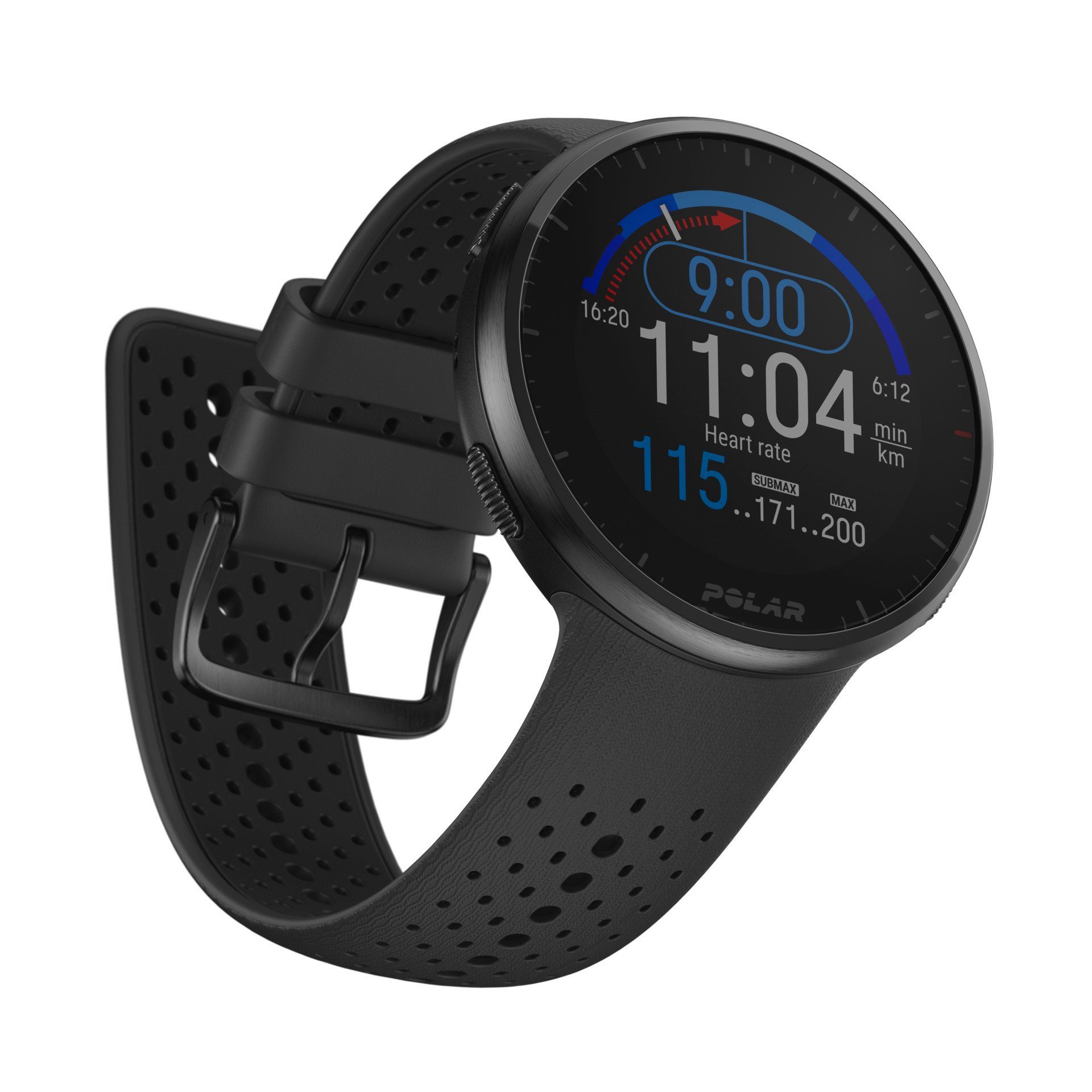 GPS-Laufuhr Barometer Smartwatch Pro PRO Zoll, PACER Polar Proprietär), integriertem mit (3 Polar cm/1,2 Pacer