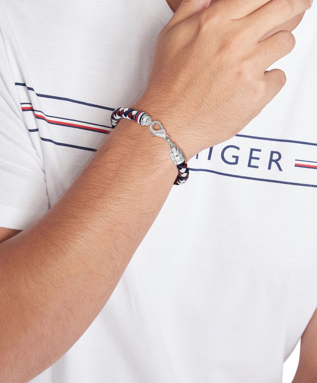 Tommy Hilfiger Lederarmband TYSON, mit Emaille günstig online kaufen