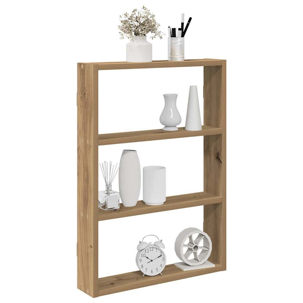 vidaXL Regal, Wandregal Artisan-Eiche 43x9x60 cm Holzwerkstoff