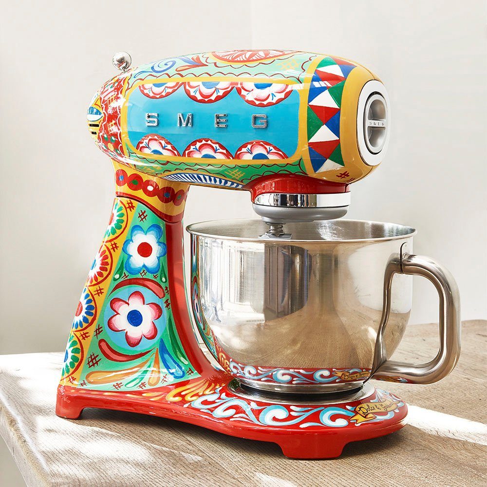SMEG DOLCE & GABBANA Küchenmaschine SMF03DGEU, 800 W, 4,8 l Schüssel, Limited Edition Dolce & Gabbana Sicily is my Love