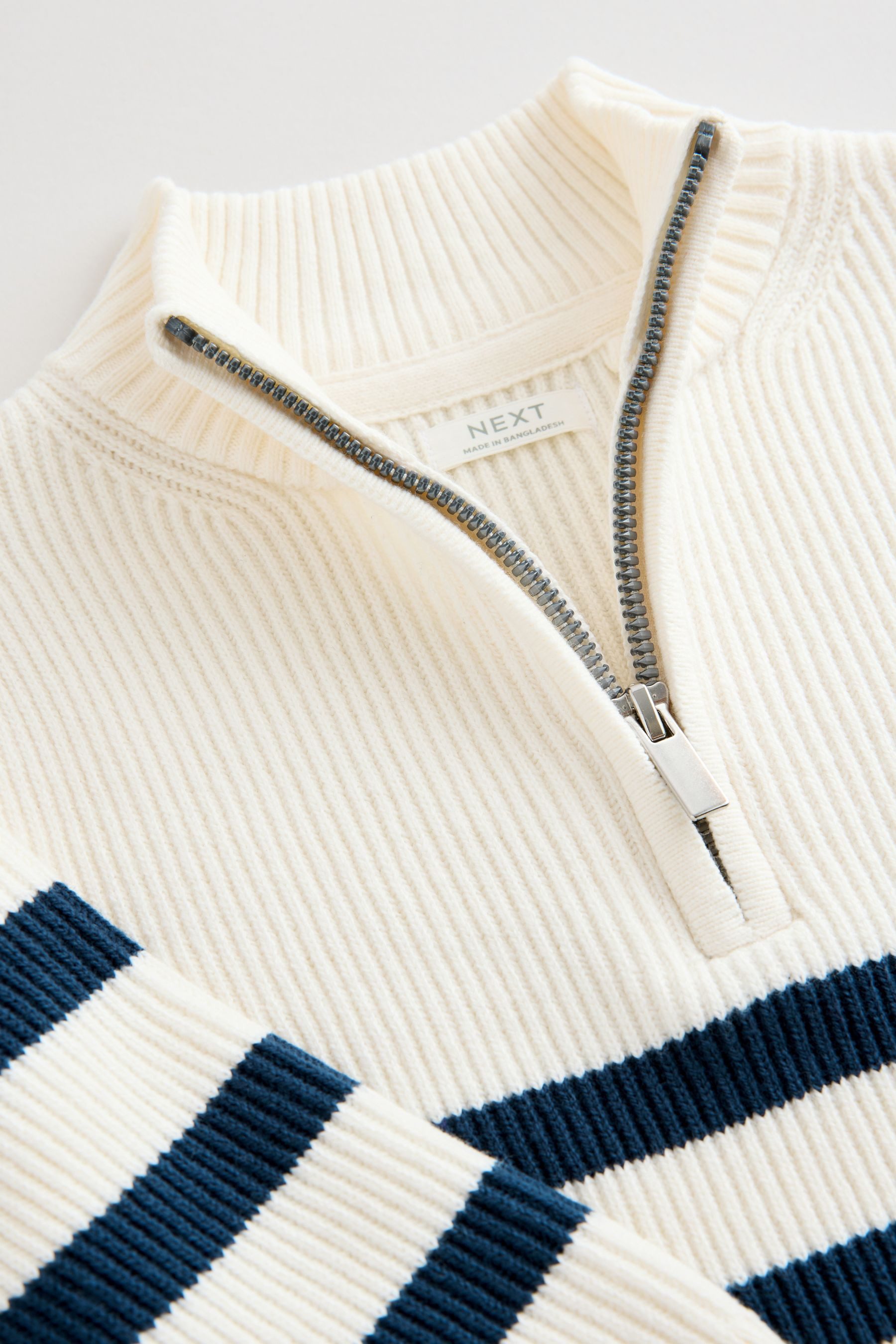 Next Troyer Strickpullover mit 1/4-Reißverschluss (1-tlg)