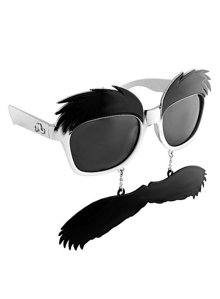 Sun Staches Kostüm Groucho Partybrille, Lustige Brille mit Schnauzbart und Augenbrauen