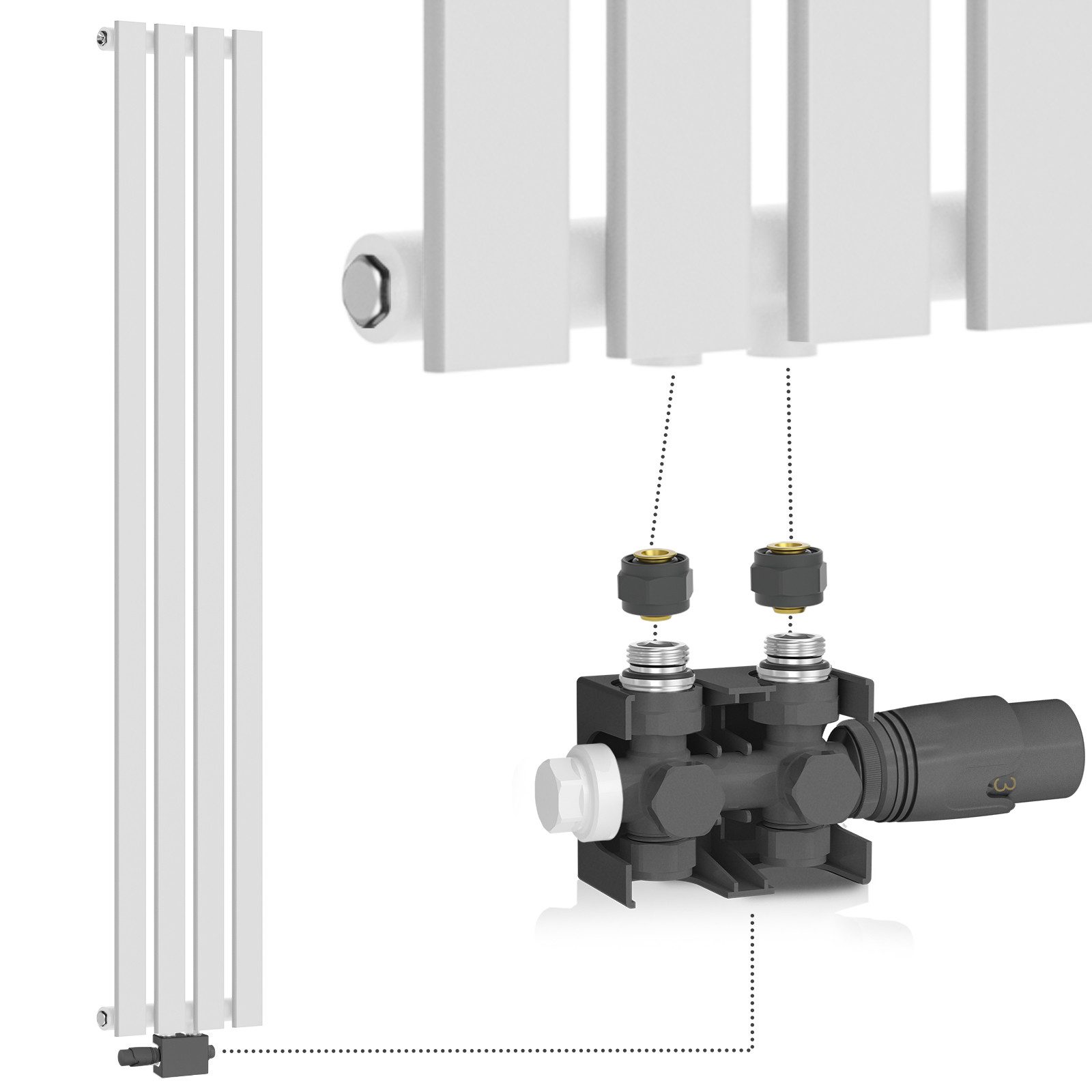 Aquamarin Heizkörper Design Vertikal Flachheizkörper Paneel günstig online kaufen