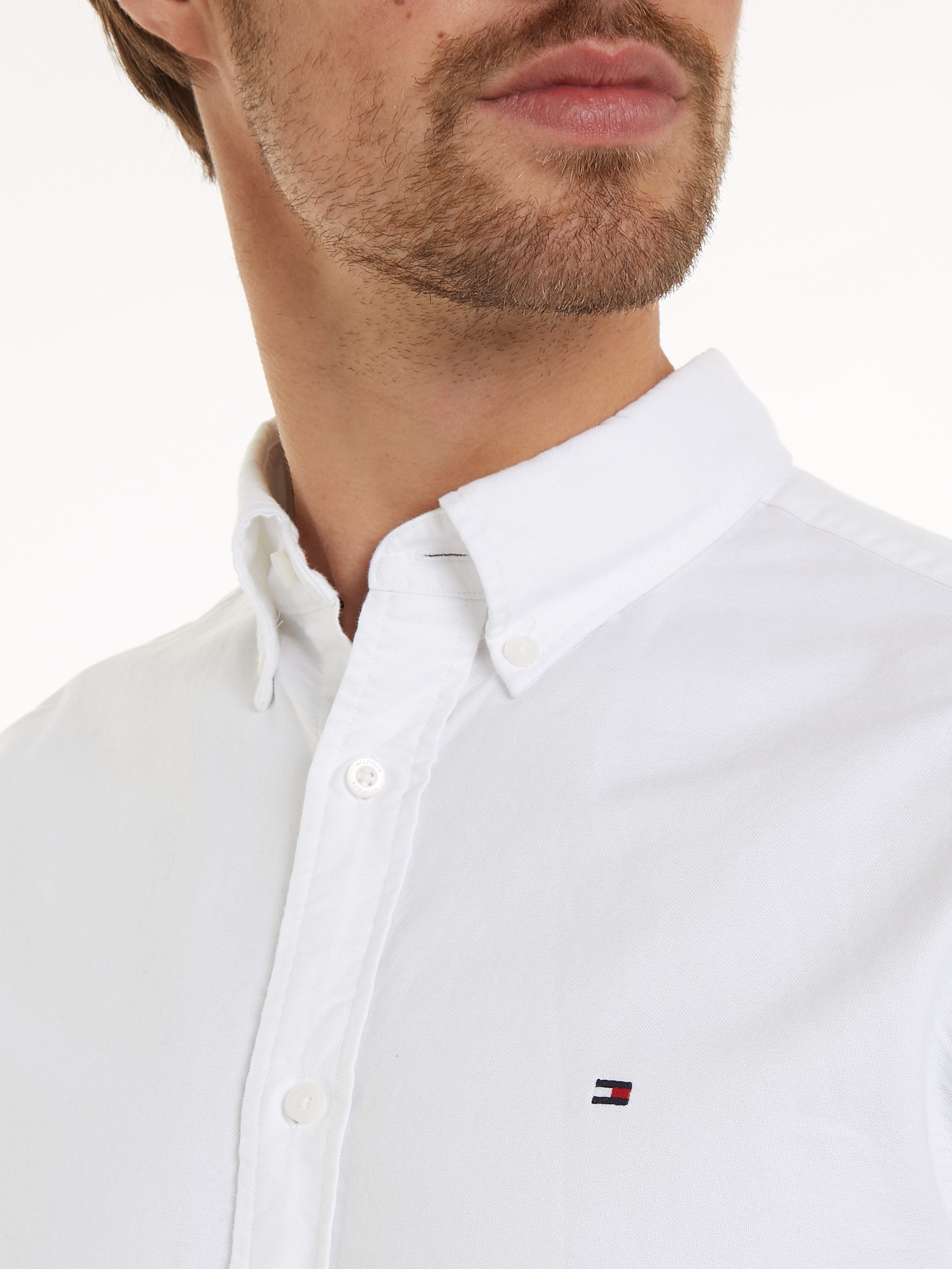 Tommy Hilfiger Langarmhemd SOLID HERITAGE OXFORD Regular Fit Regular Fit Oxford Casual