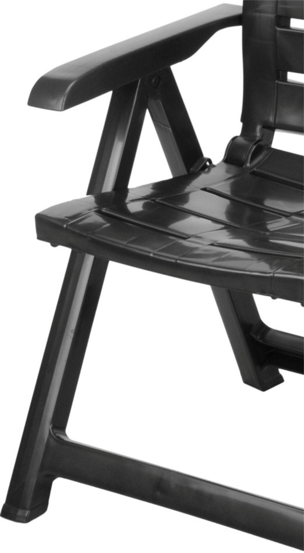 Progarden Gartenstuhl Hochlehner Terrassenstuhl Kunststoff 108x59x56cm Schw günstig online kaufen