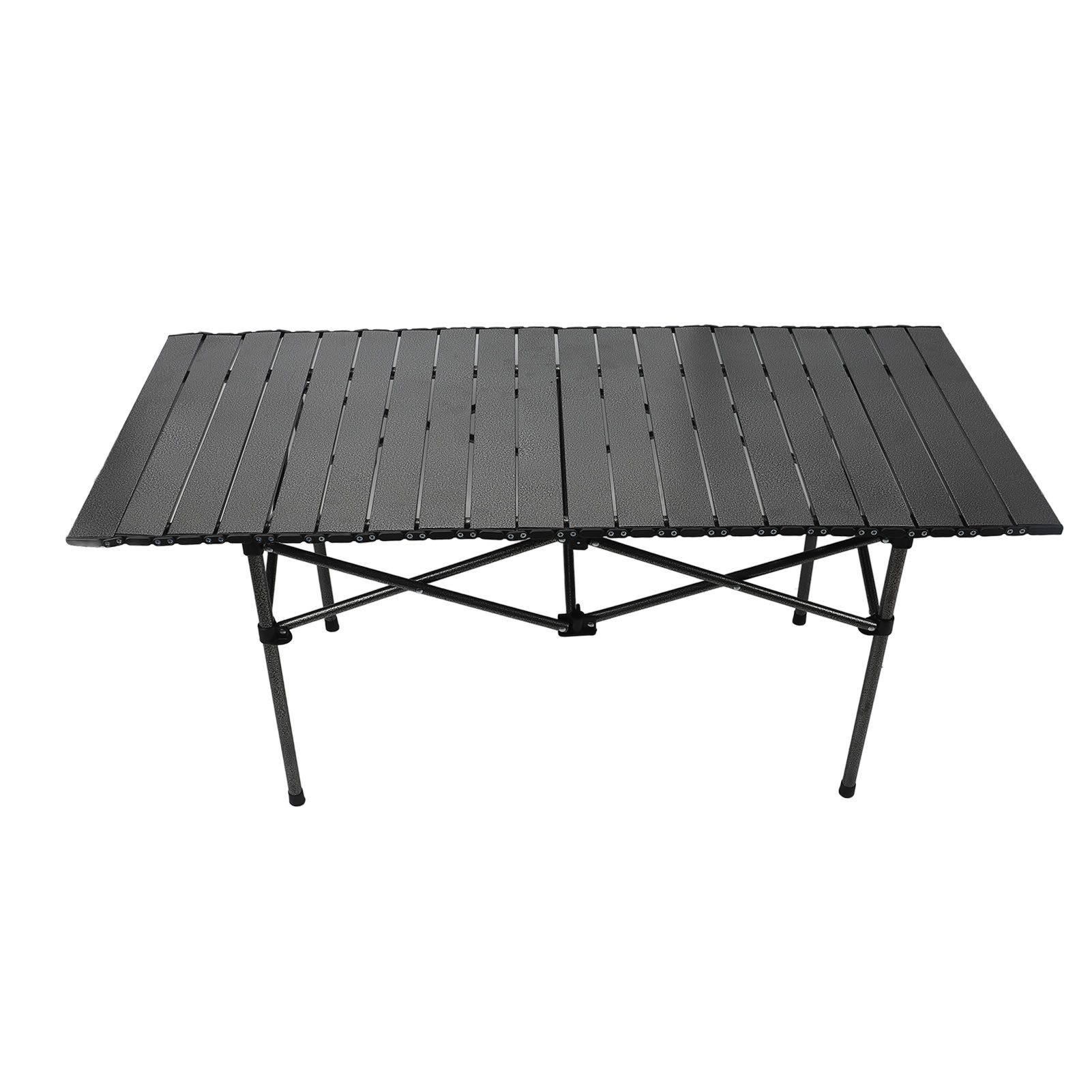Campingtisch 120cm tragbarer Campinggrill-Klapptisch für den Außenbereich, schwarz