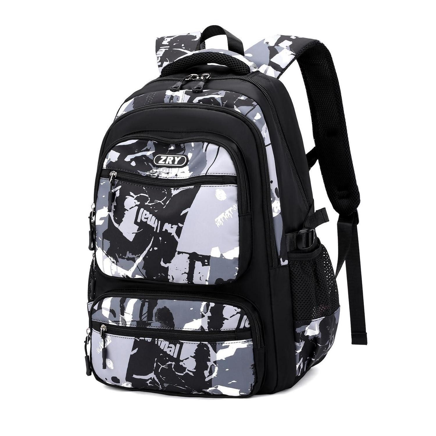 LuxusKollektion Schulrucksack Schulrucksack Teenager 40L Laptoptasche 16 Zoll Grau