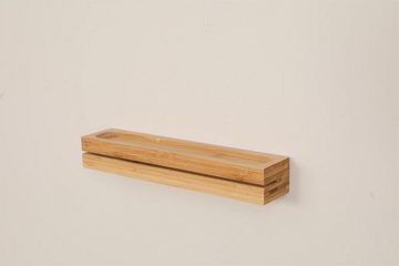 Terra Home Schlüsselbrett Schlüsselboard Ablage 29,5x6x4,5 Bambus Holz Schlüsselhalter Schlüssel, einfaches Einstecken