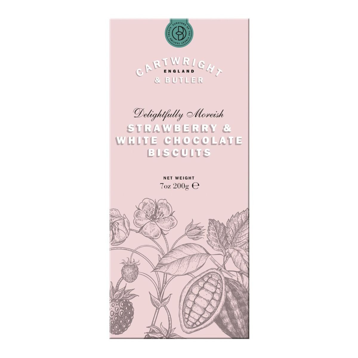 Cartwright & Butler Kekse Strawberry and White Chocolate Biscuits, weiße Schoko und Erdbeere, 200 g