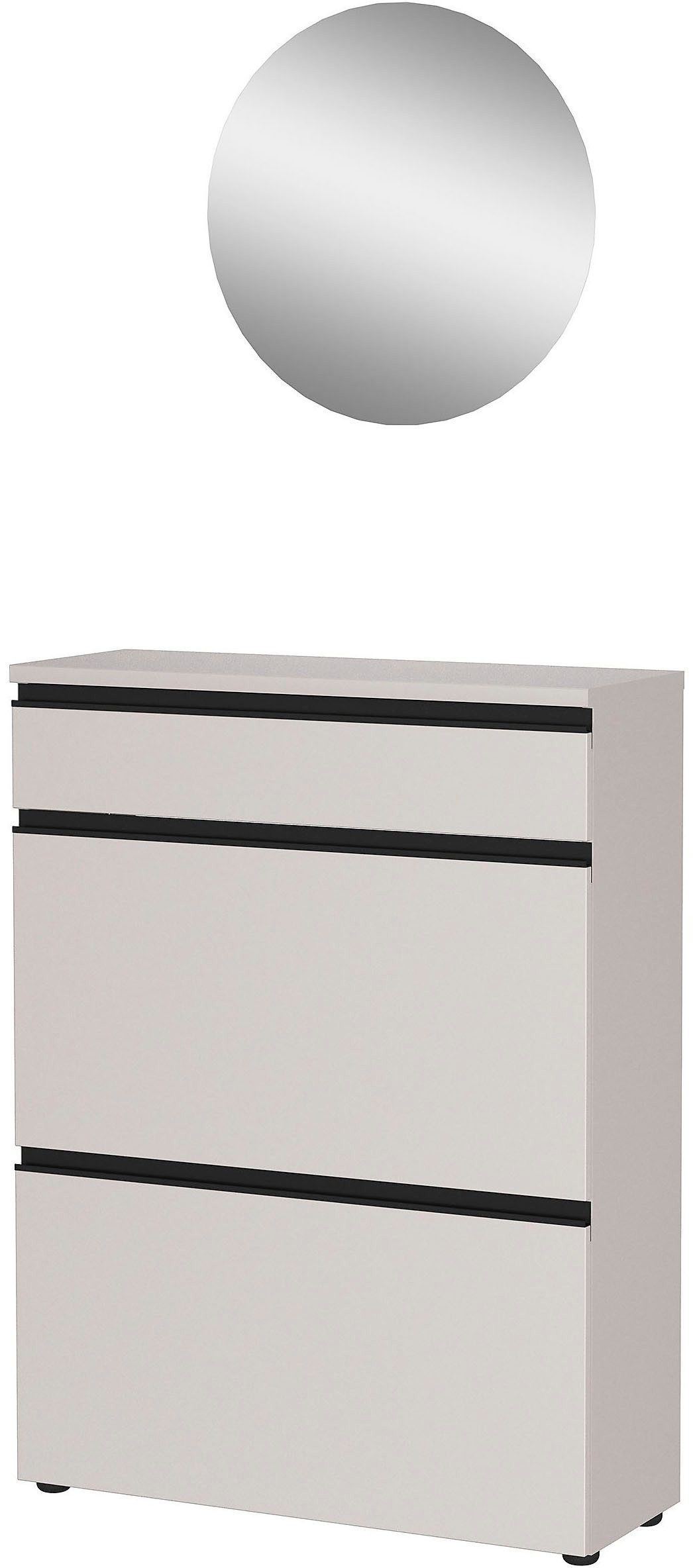 GERMANIA Garderoben-Set GW-Baldone, (2-St), mit großem o. kleinen Spiegel, Tiefe: 30 cm für schmale Flure geeignet