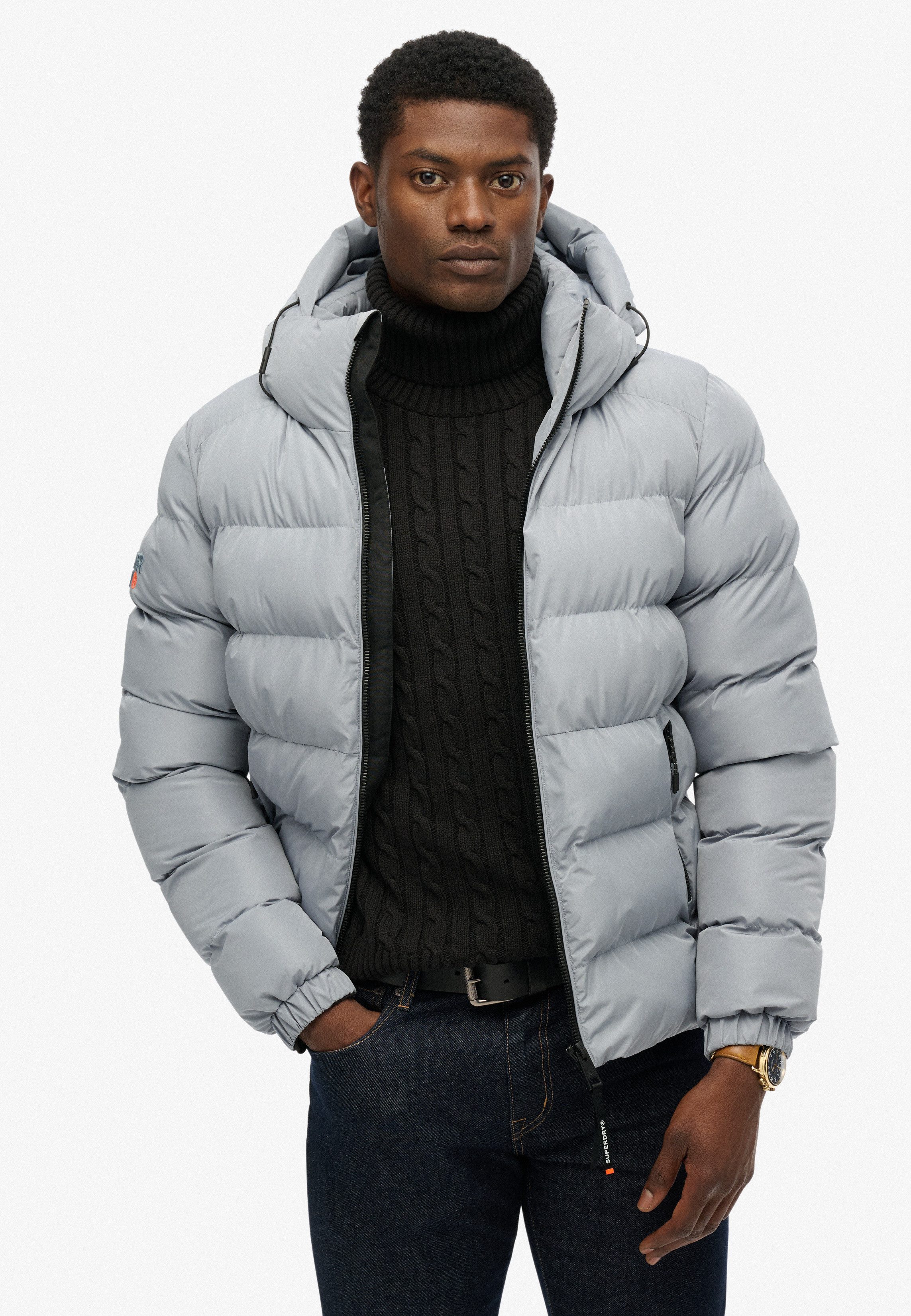 Superdry Steppjacke HOODED SPORTS PUFFER JACKET günstig online kaufen